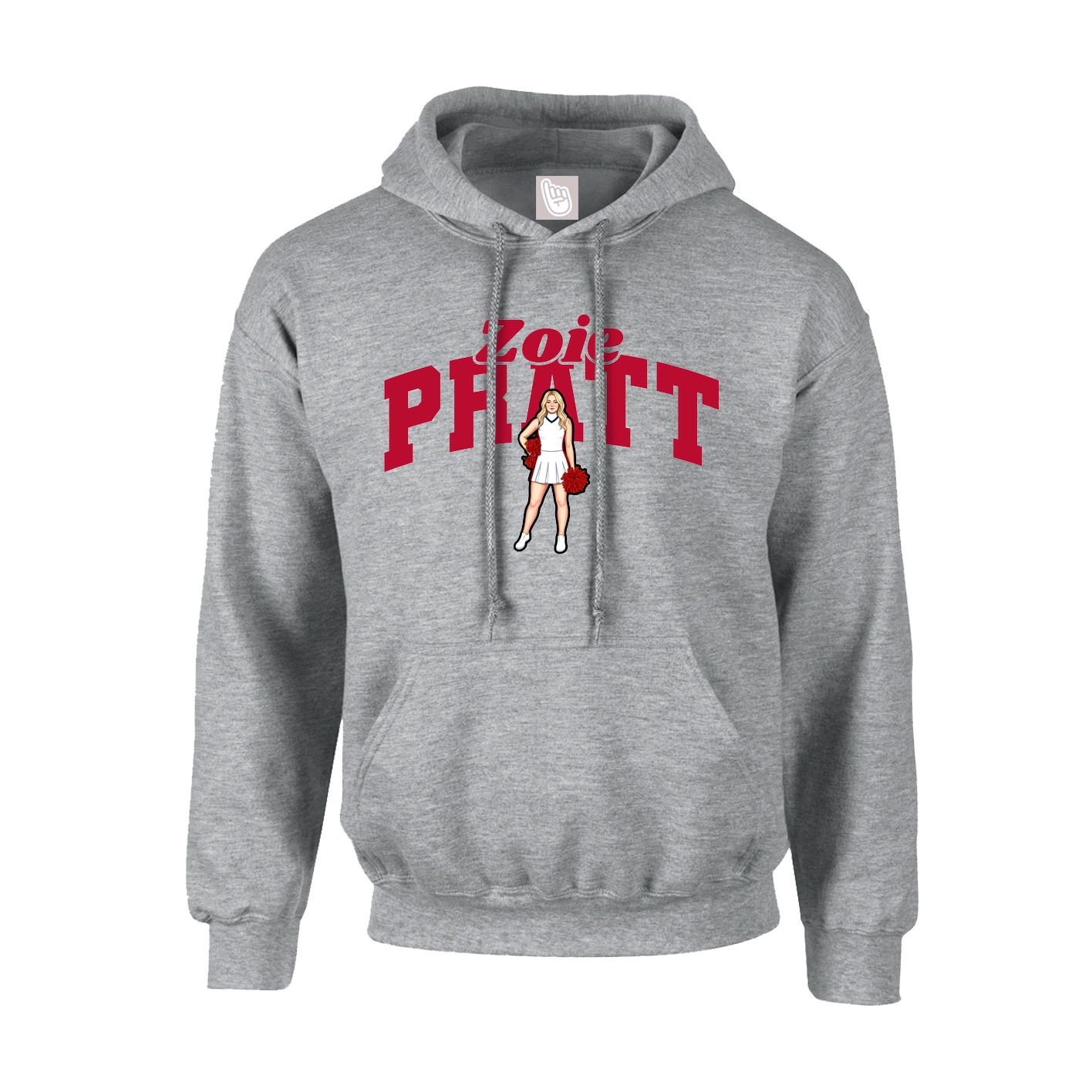Youth Hoodie — Signature Arch in Grey