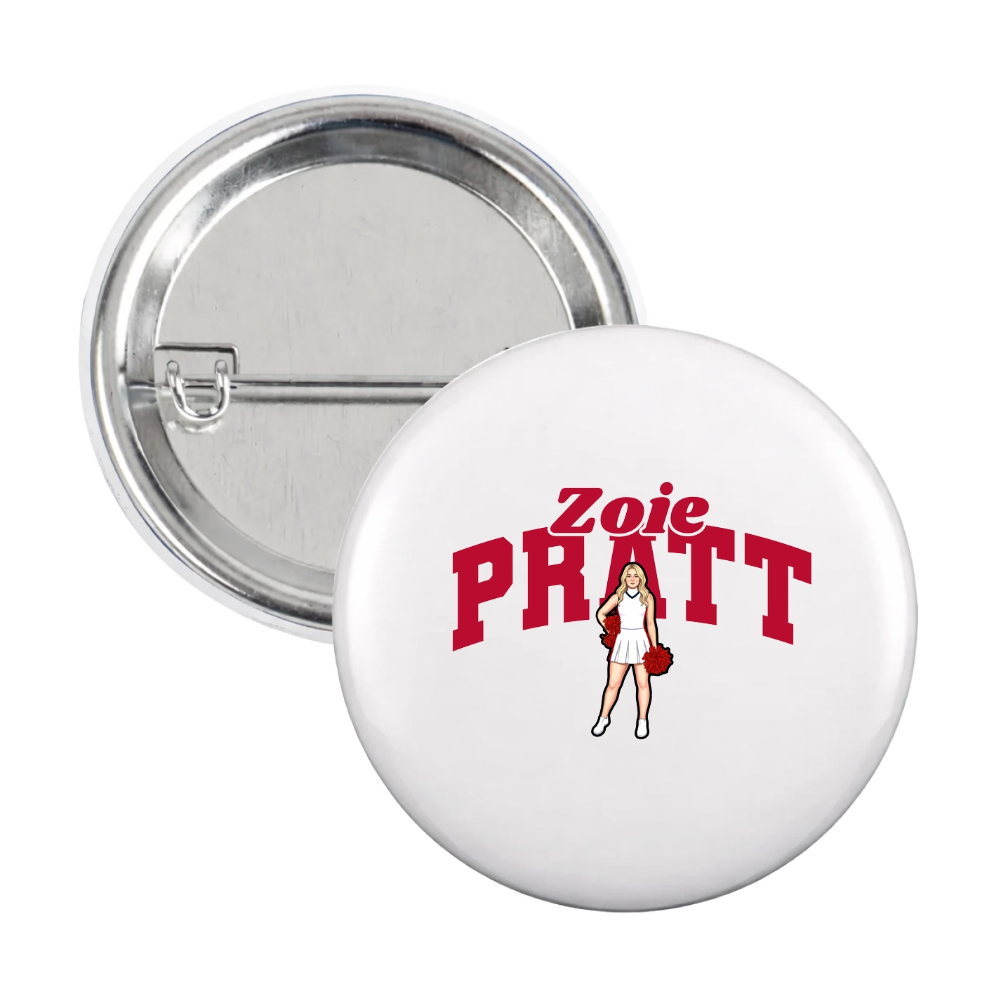 Game Day Button — Signature Arch in White