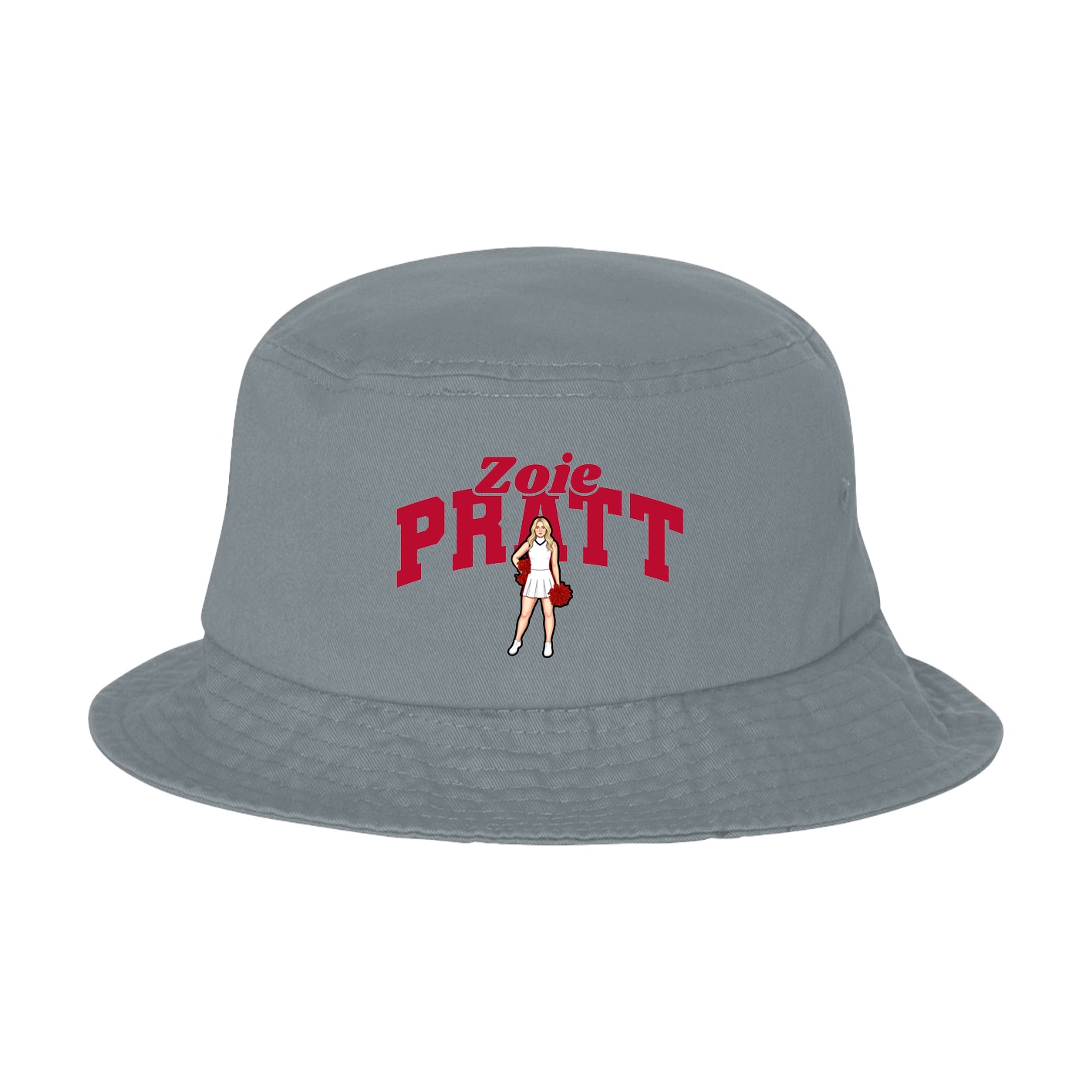 Bucket Cap — Signature Arch in Grey