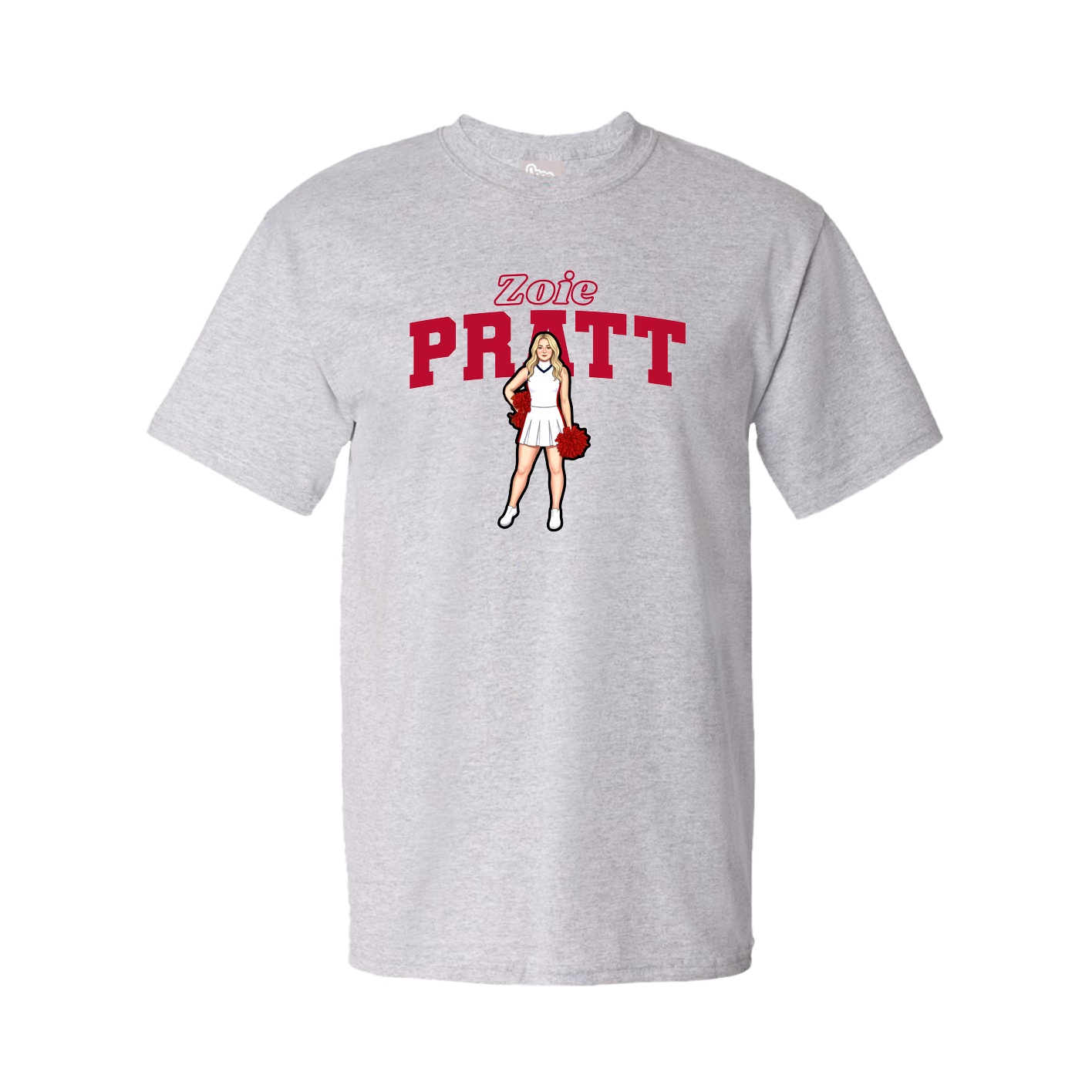 Youth Tee — Name Arch in Grey