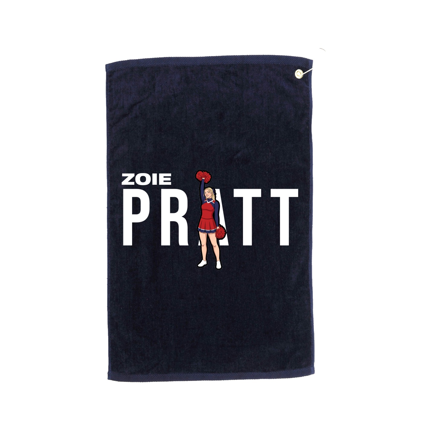 Golf Towel — Player Name in Navy