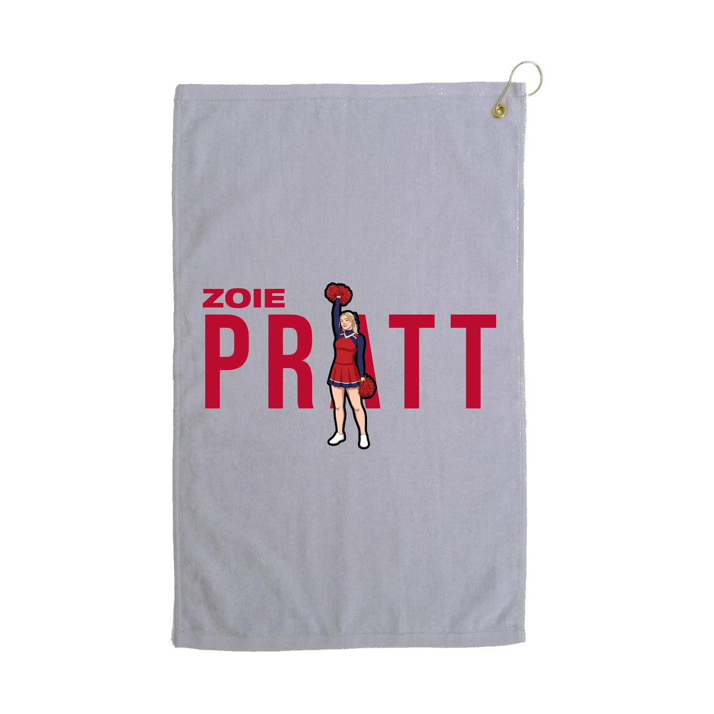 Golf Towel — Player Name in Grey