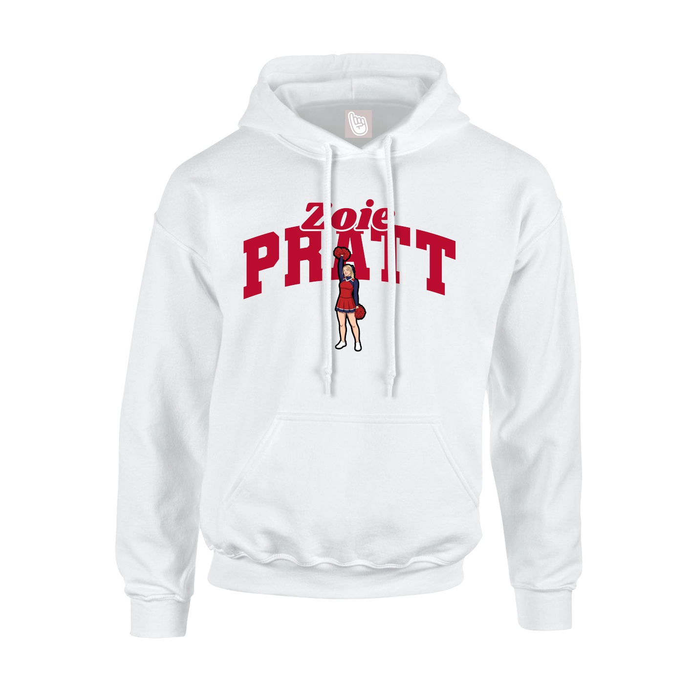 Hoodie — Signature Arch in White