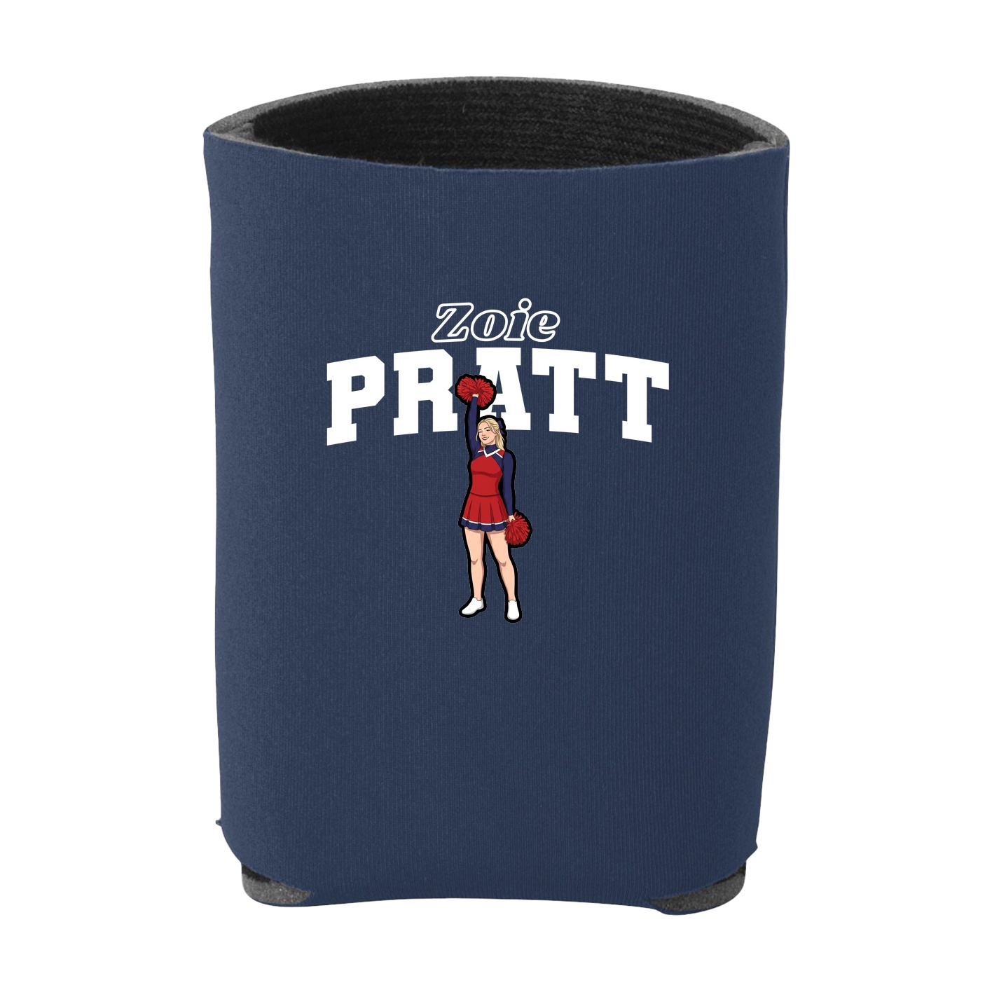 Can Holder — Name Arch in Navy