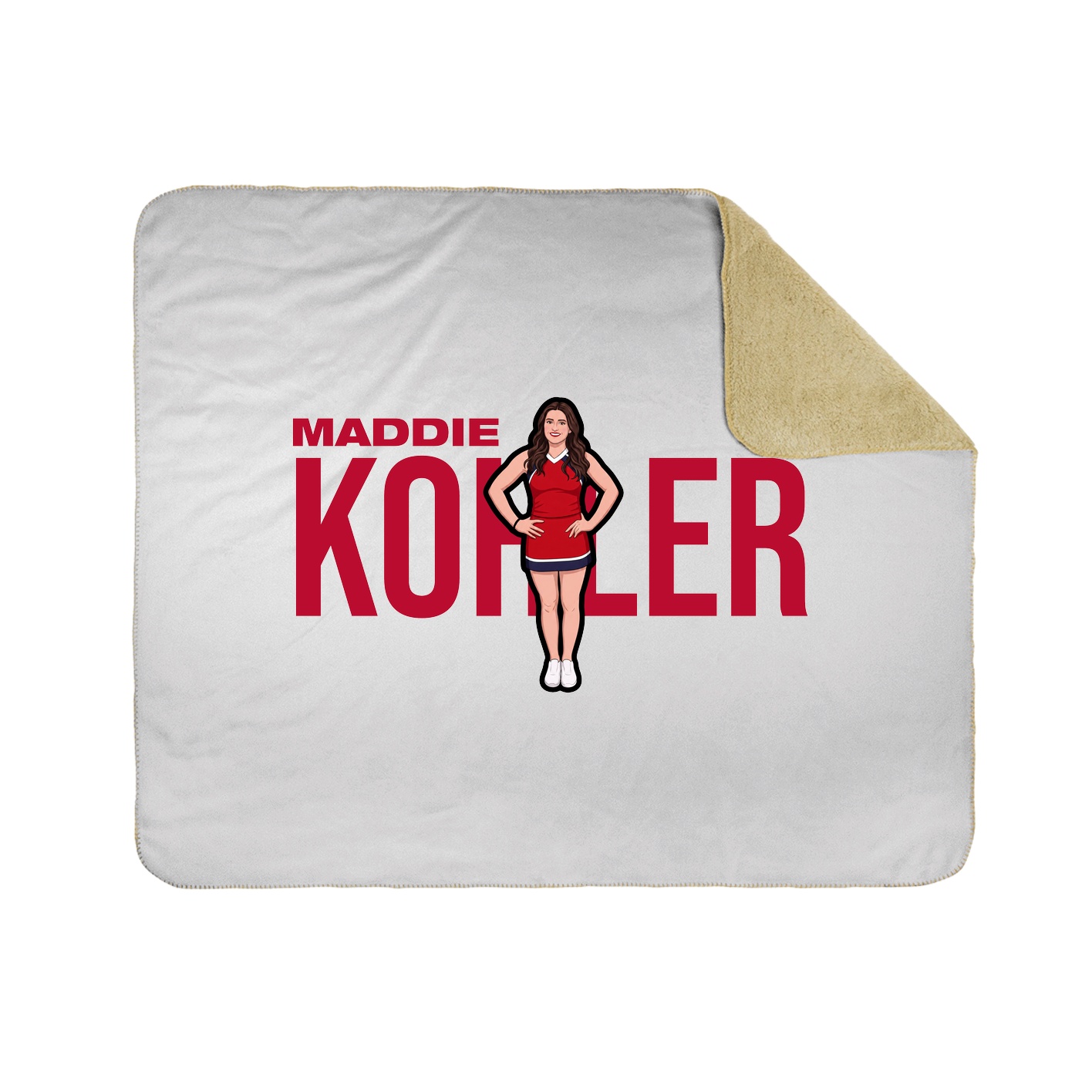 Throw Blanket — Player Name in White