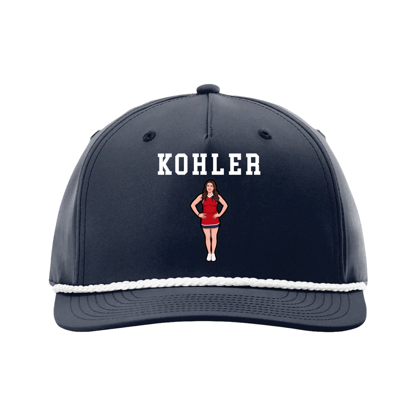 Five-Panel Classic Rope Cap — Shirsey in Navy