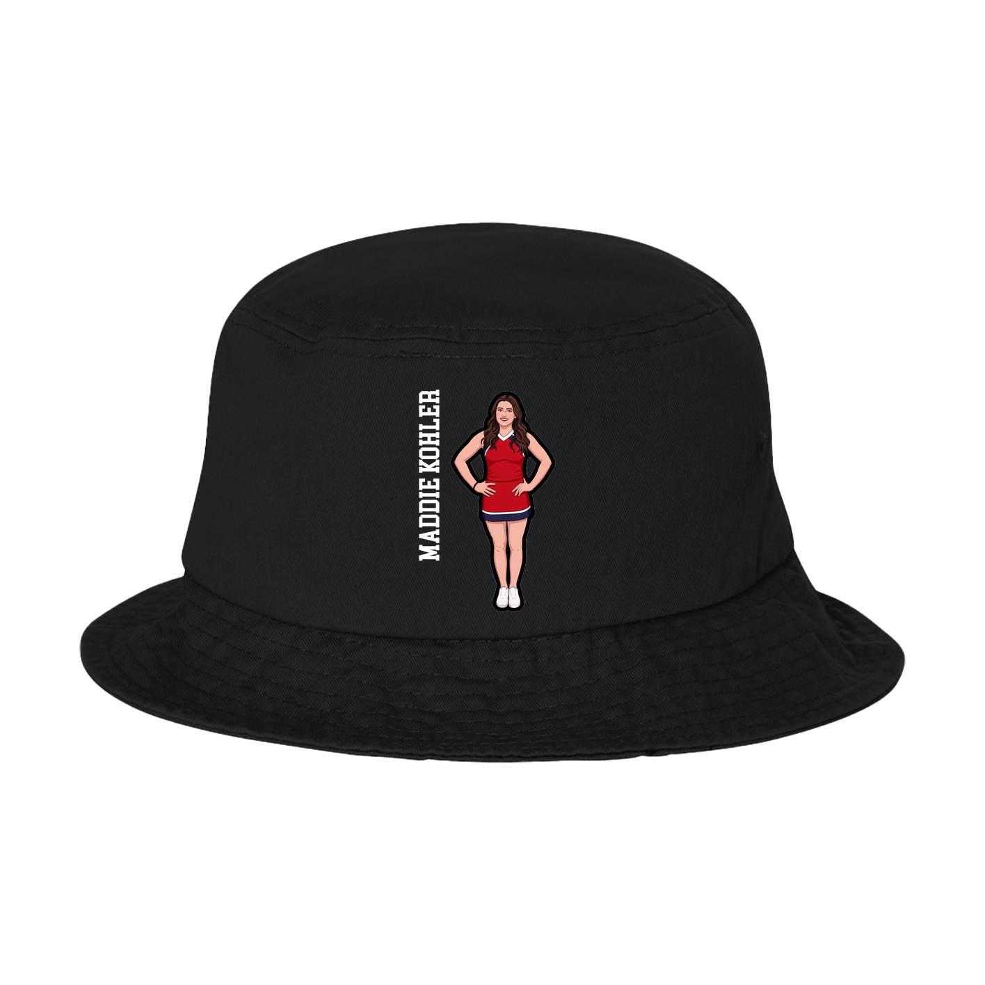 Bucket Cap — Name Vertical in Black