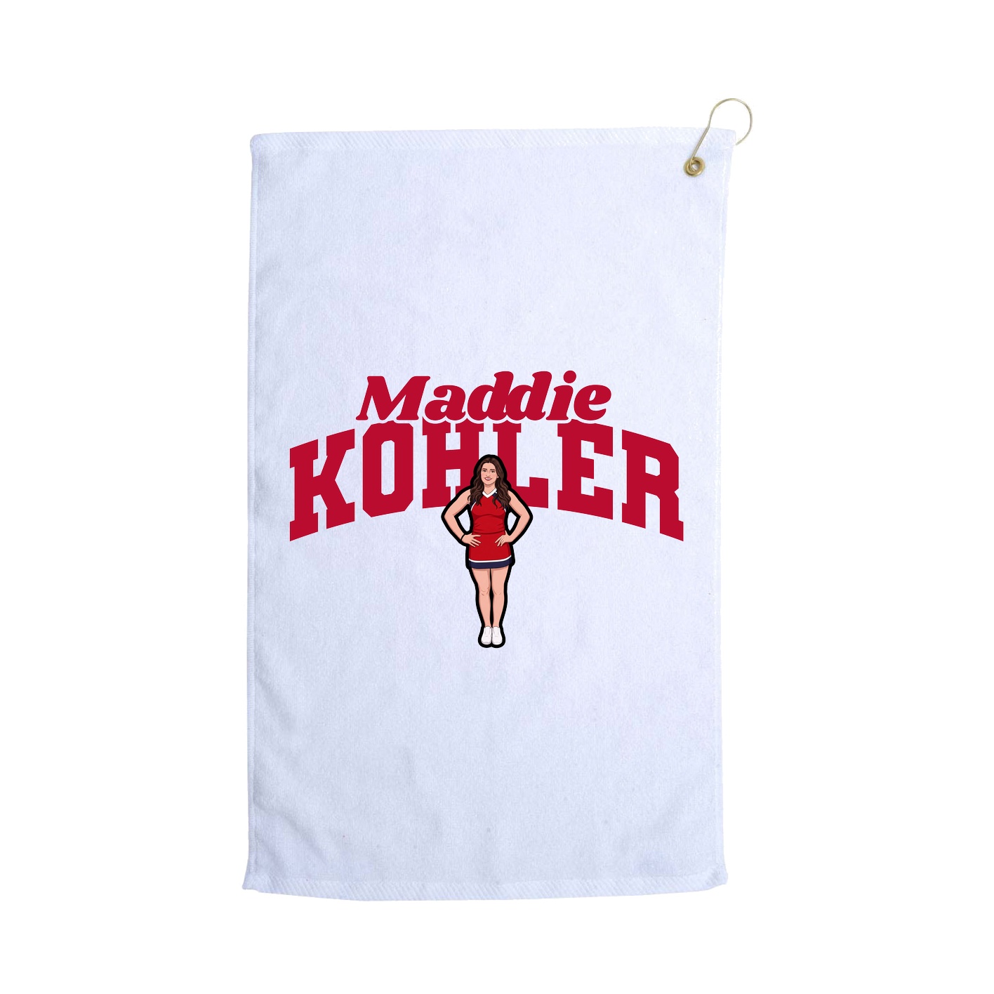 Golf Towel — Signature Arch in White