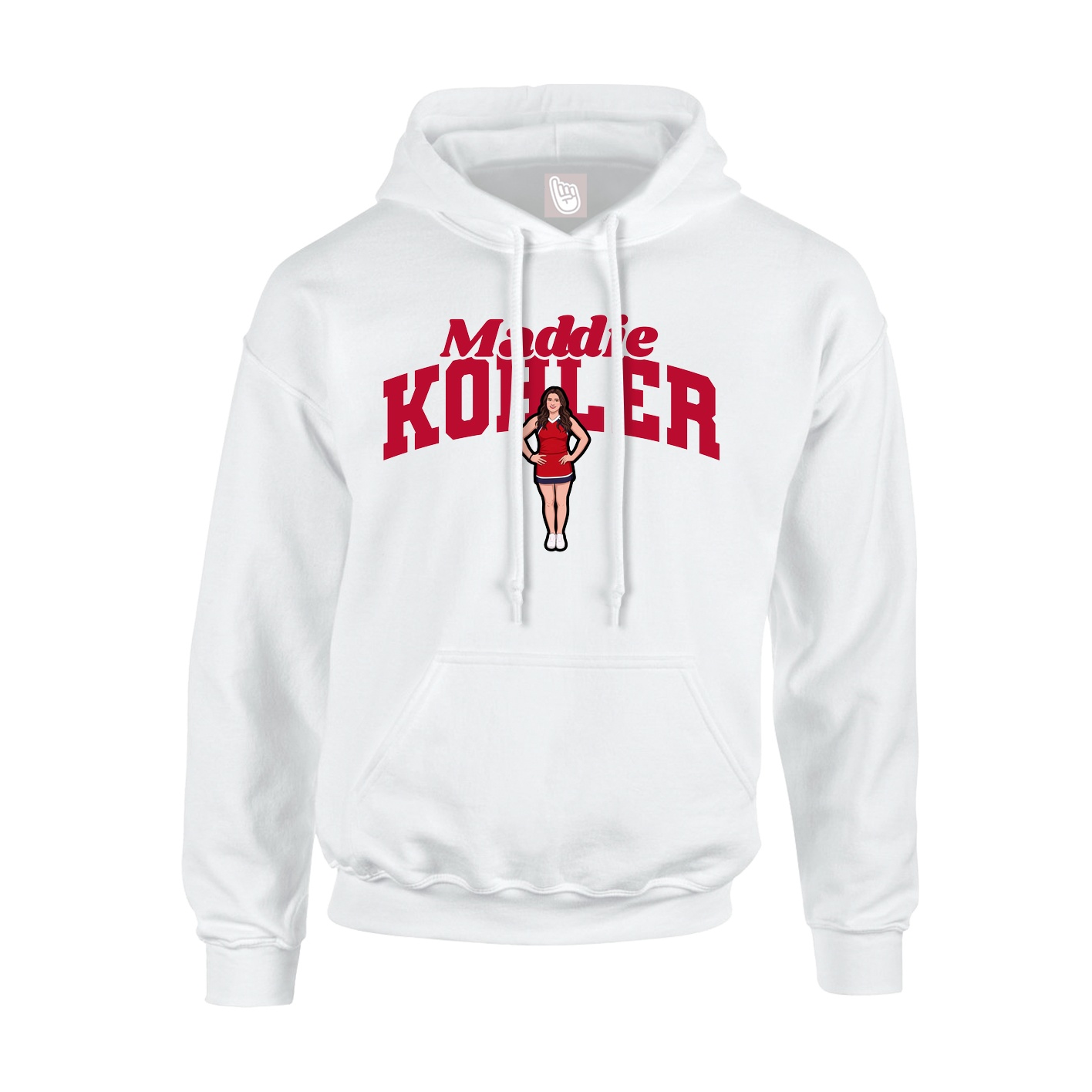 Youth Hoodie — Signature Arch in White