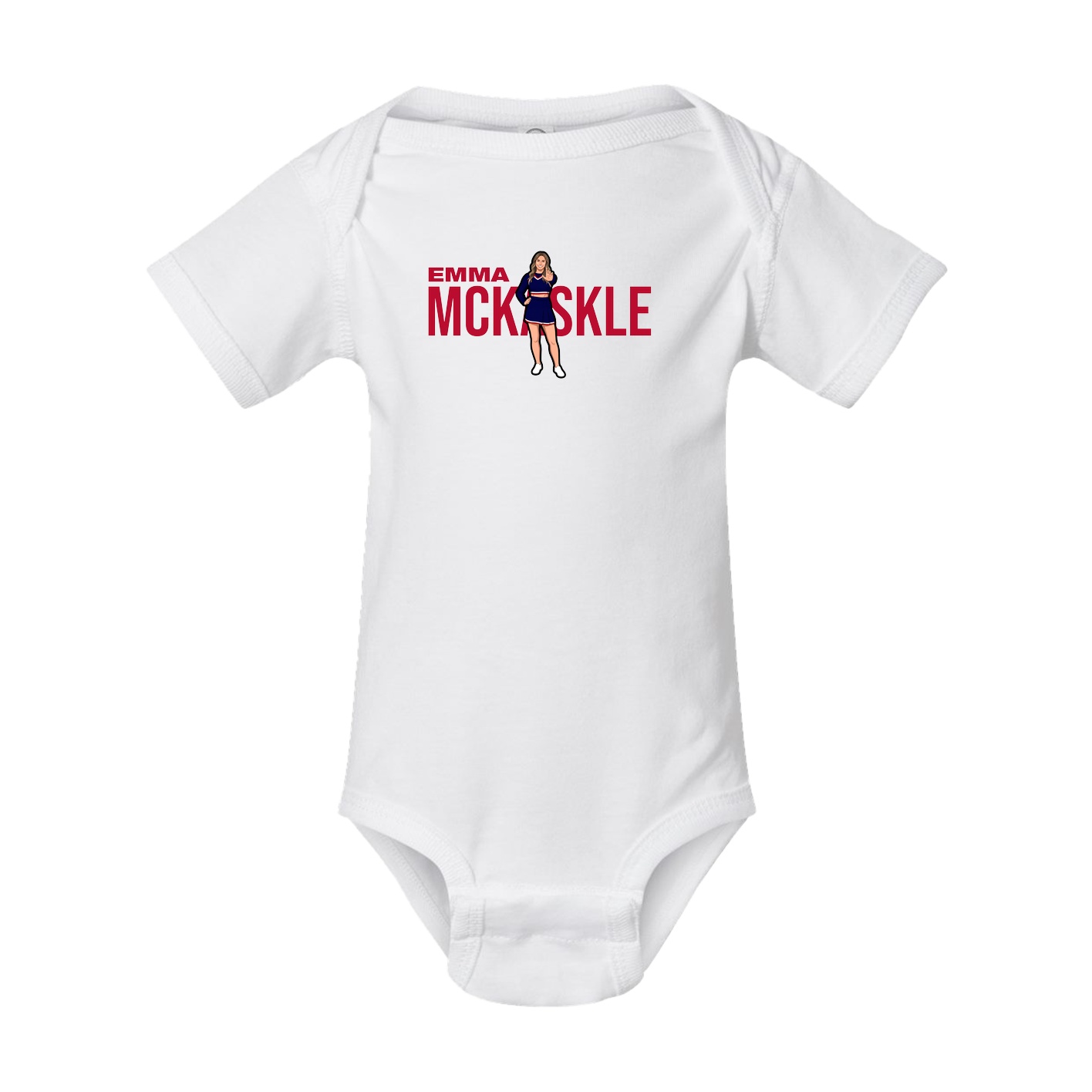 Baby Onesie — Player Name in White
