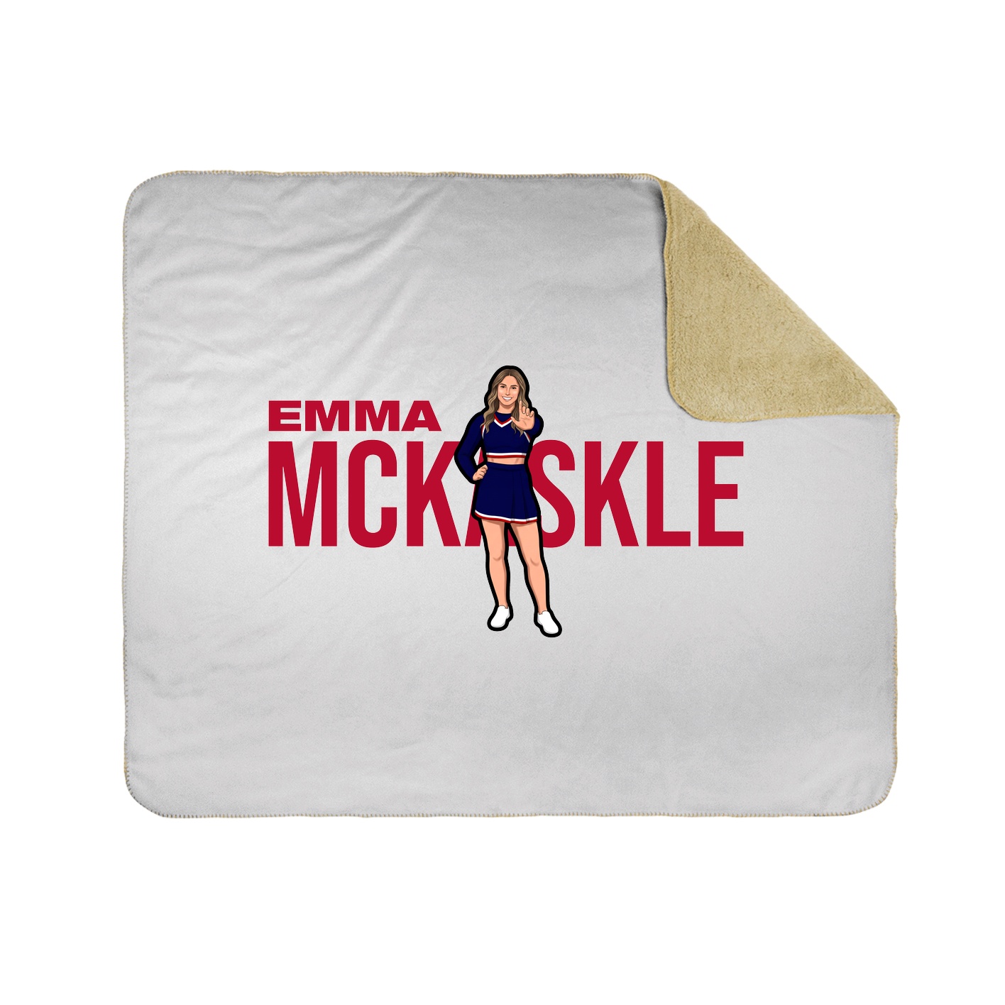 Throw Blanket — Player Name in White