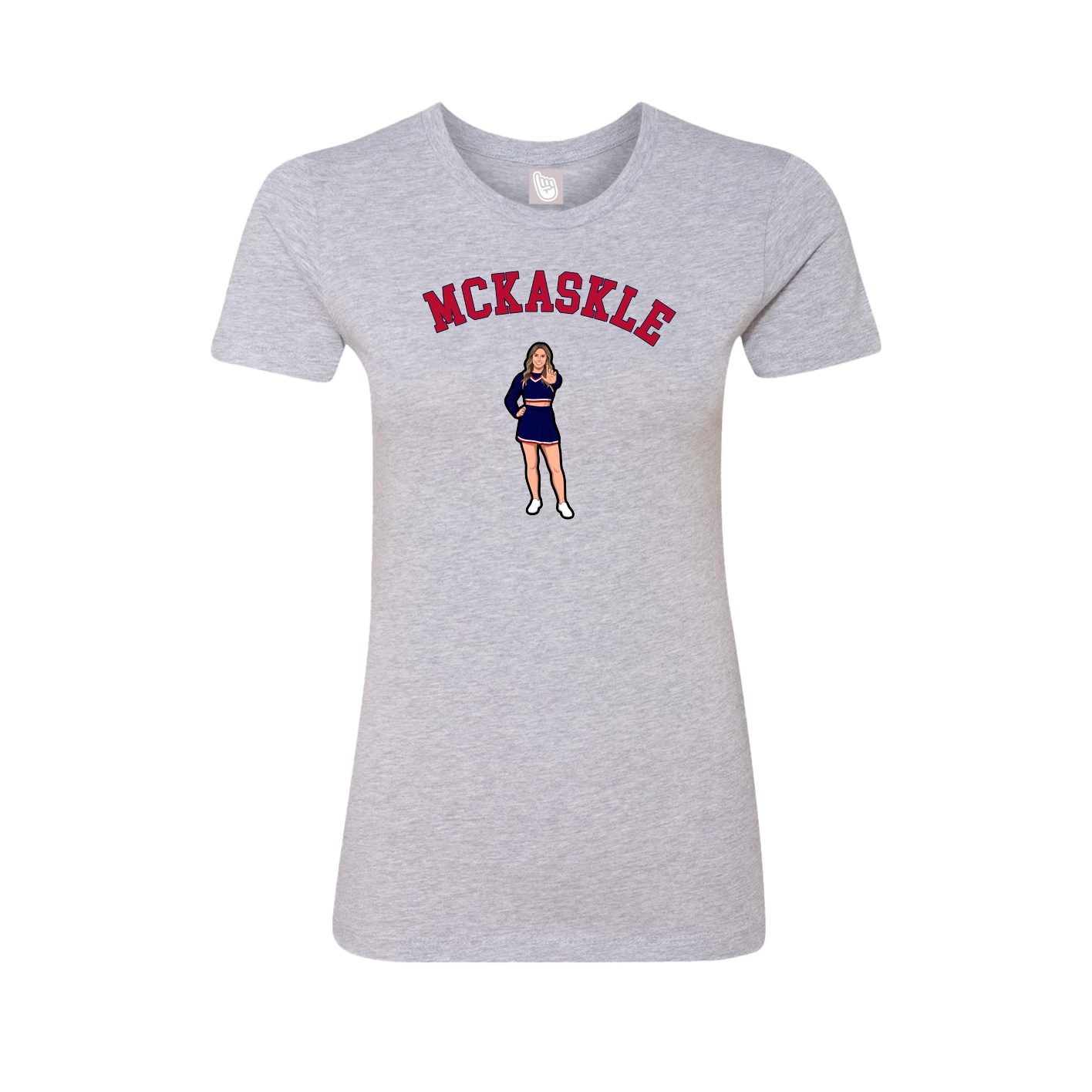 Fitted Women's Tee — Shirsey Arch in Grey