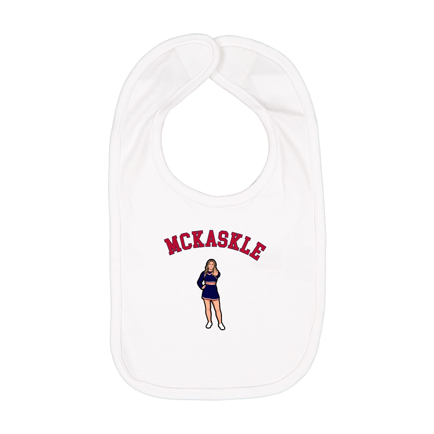 Infant Bib — Shirsey Arch in White