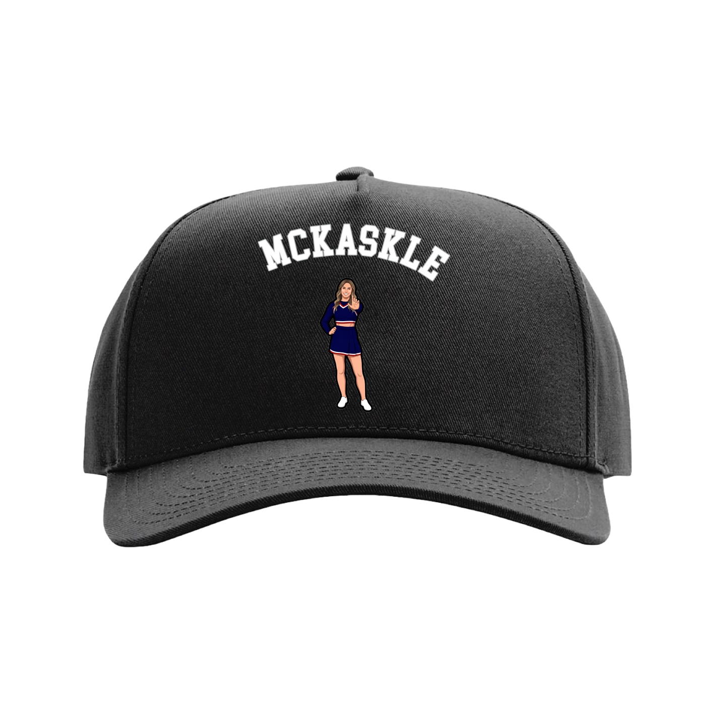 Full Fabric Five-Panel Champ Cap — Shirsey Arch in Black