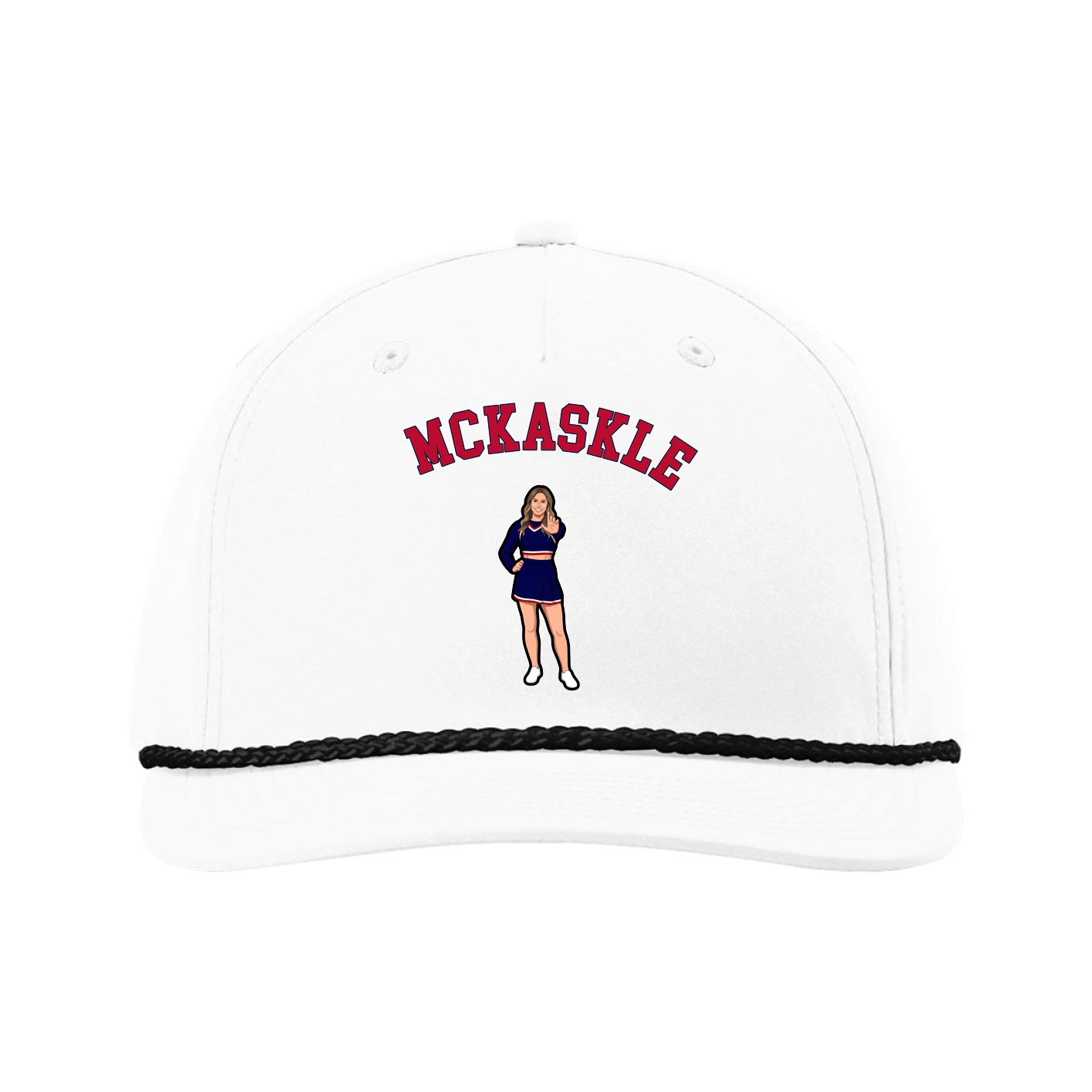 Five-Panel Classic Rope Cap — Shirsey Arch in White