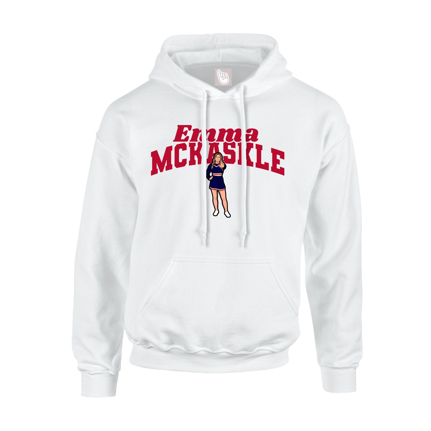 Youth Hoodie — Signature Arch in White