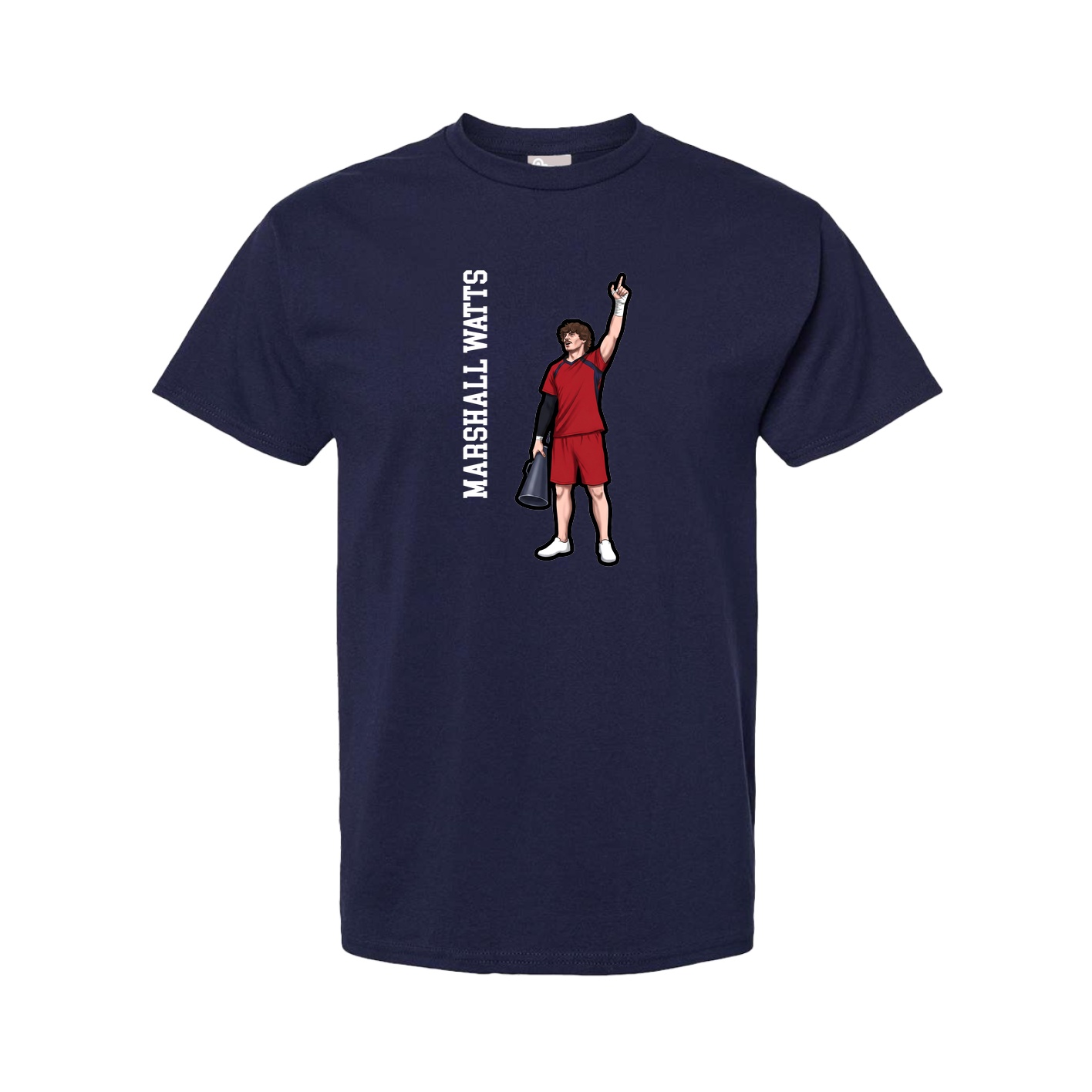 Tee — Name Vertical in Navy