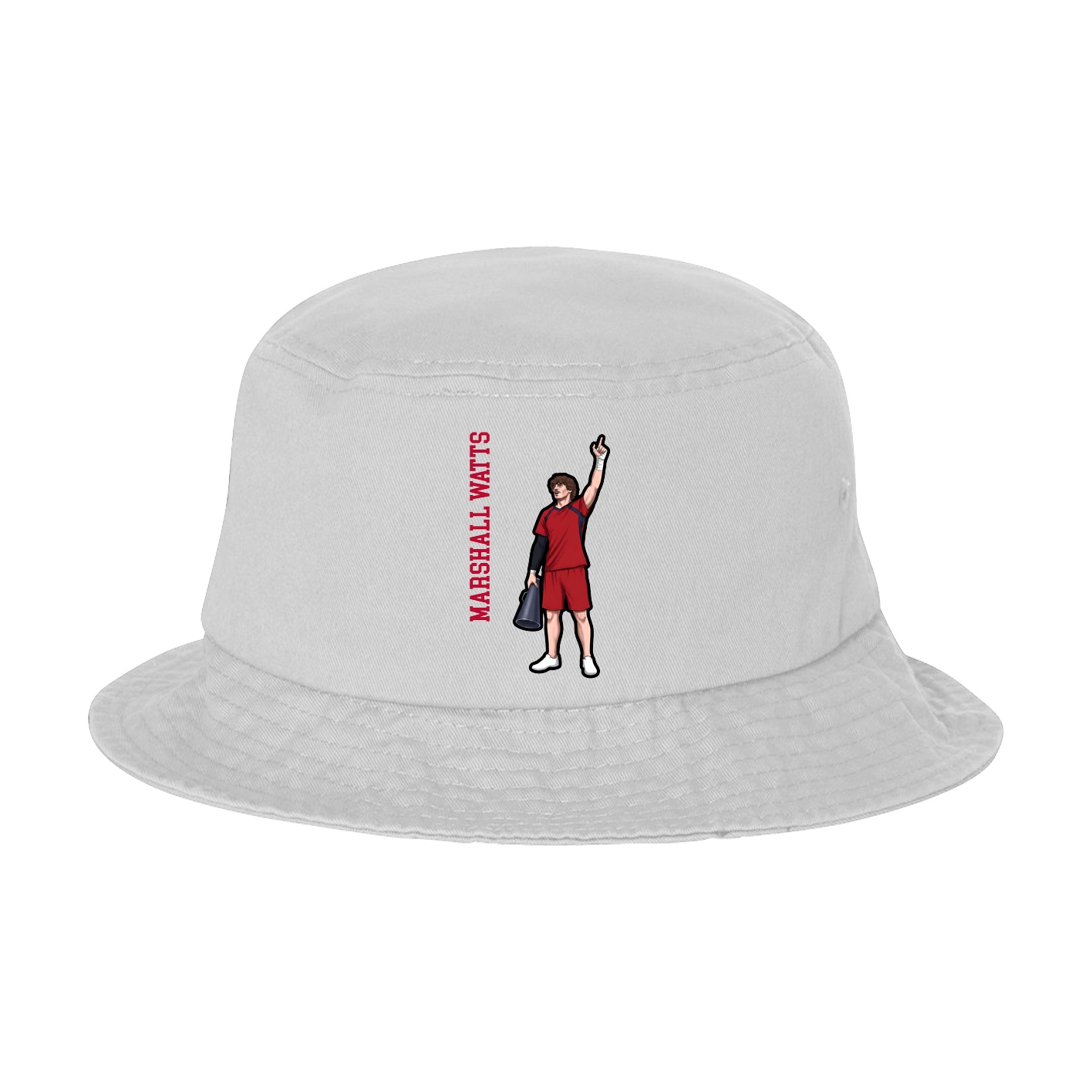 Bucket Cap — Name Vertical in White