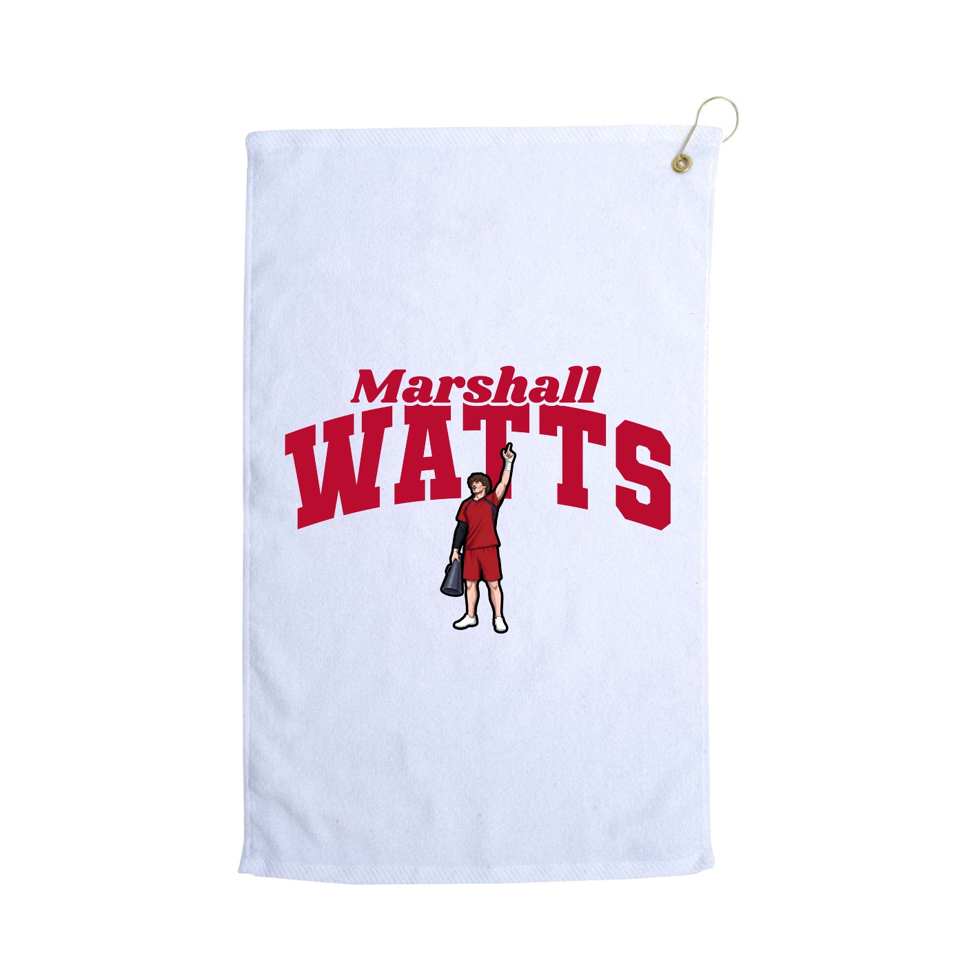 Golf Towel — Signature Arch in White