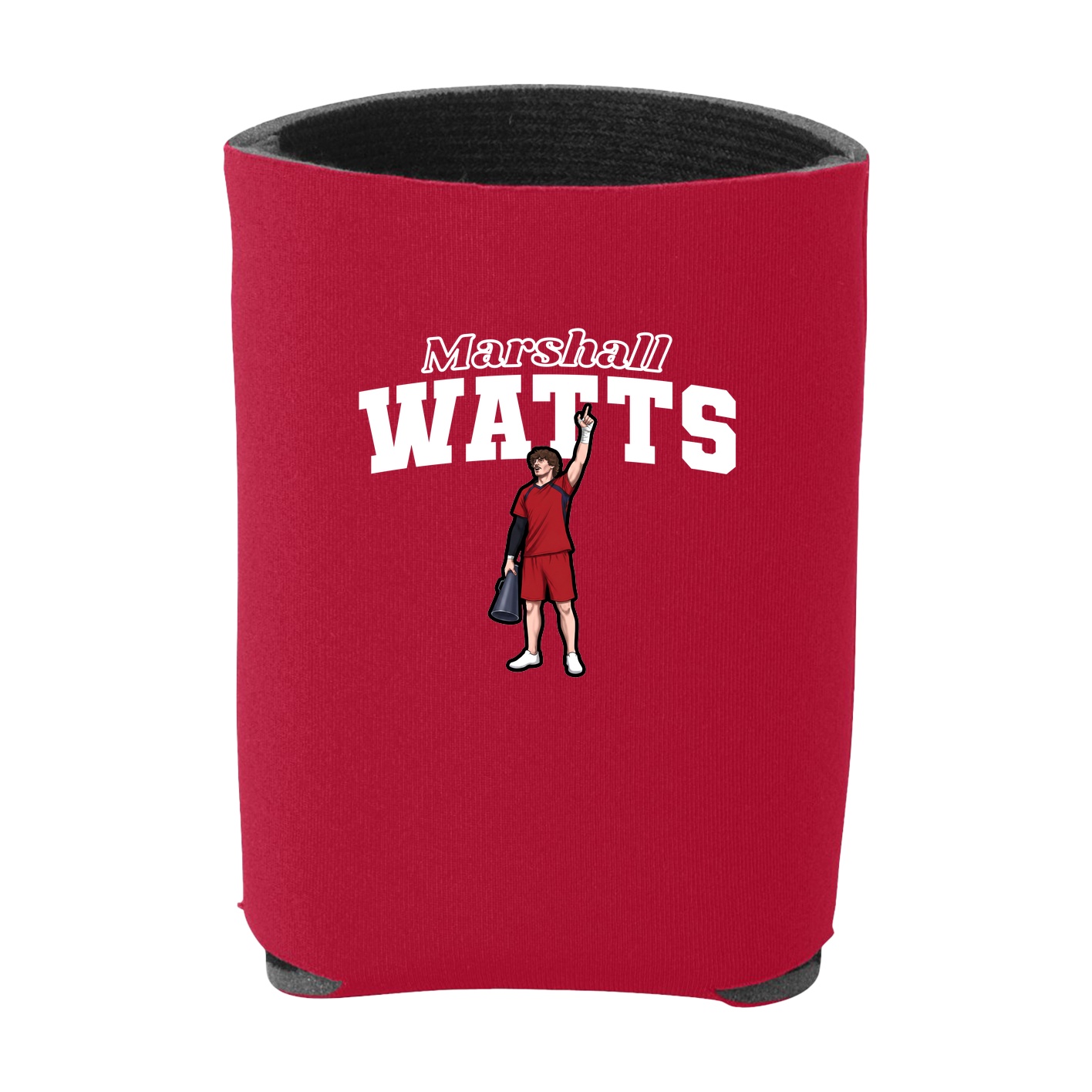 Can Holder — Name Arch in Red