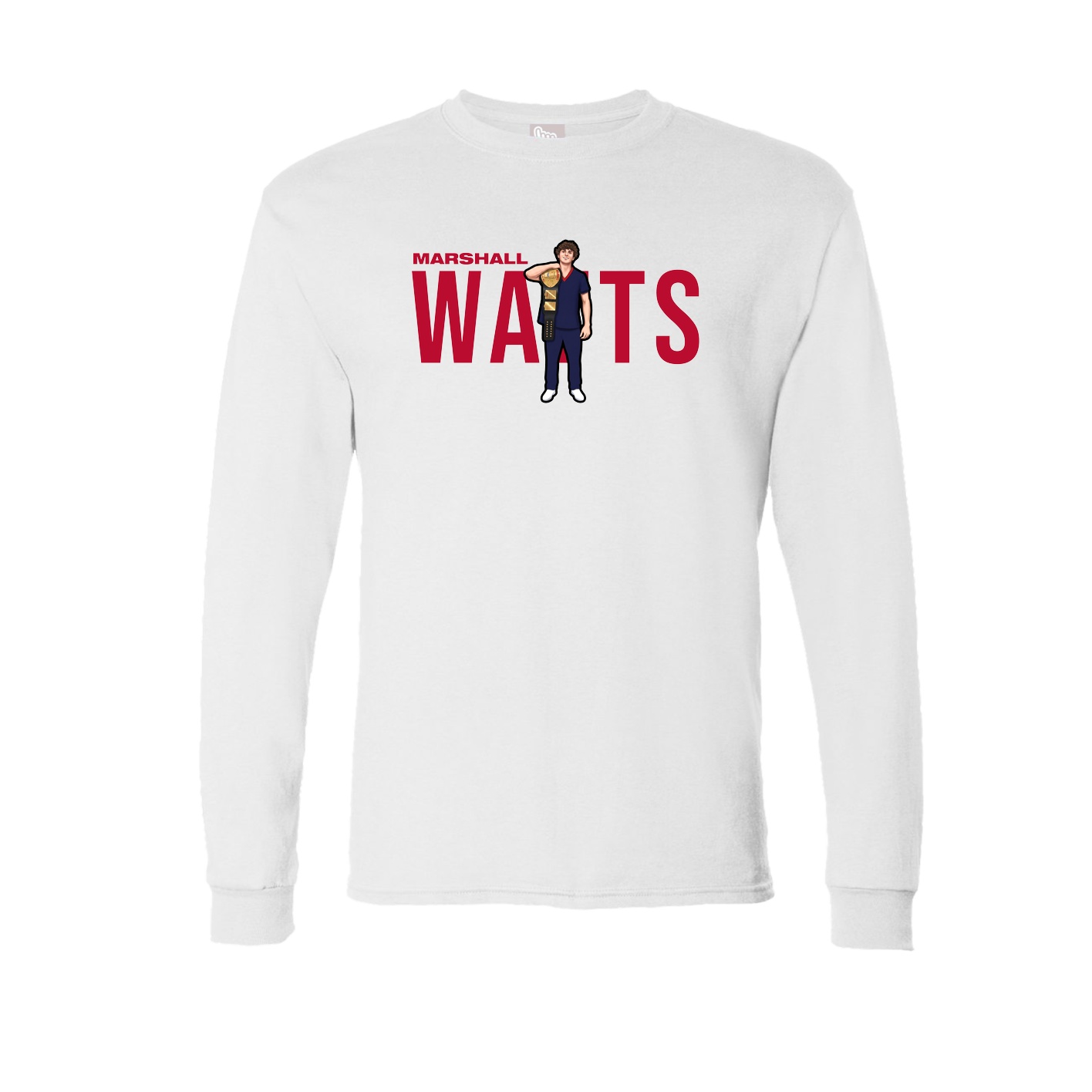 Long Sleeve Tee — Player Name in White