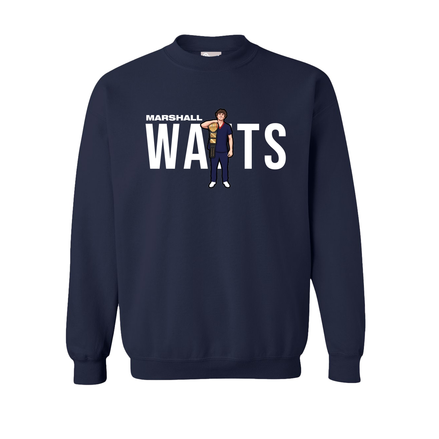 Fleece Crew — Player Name in Navy