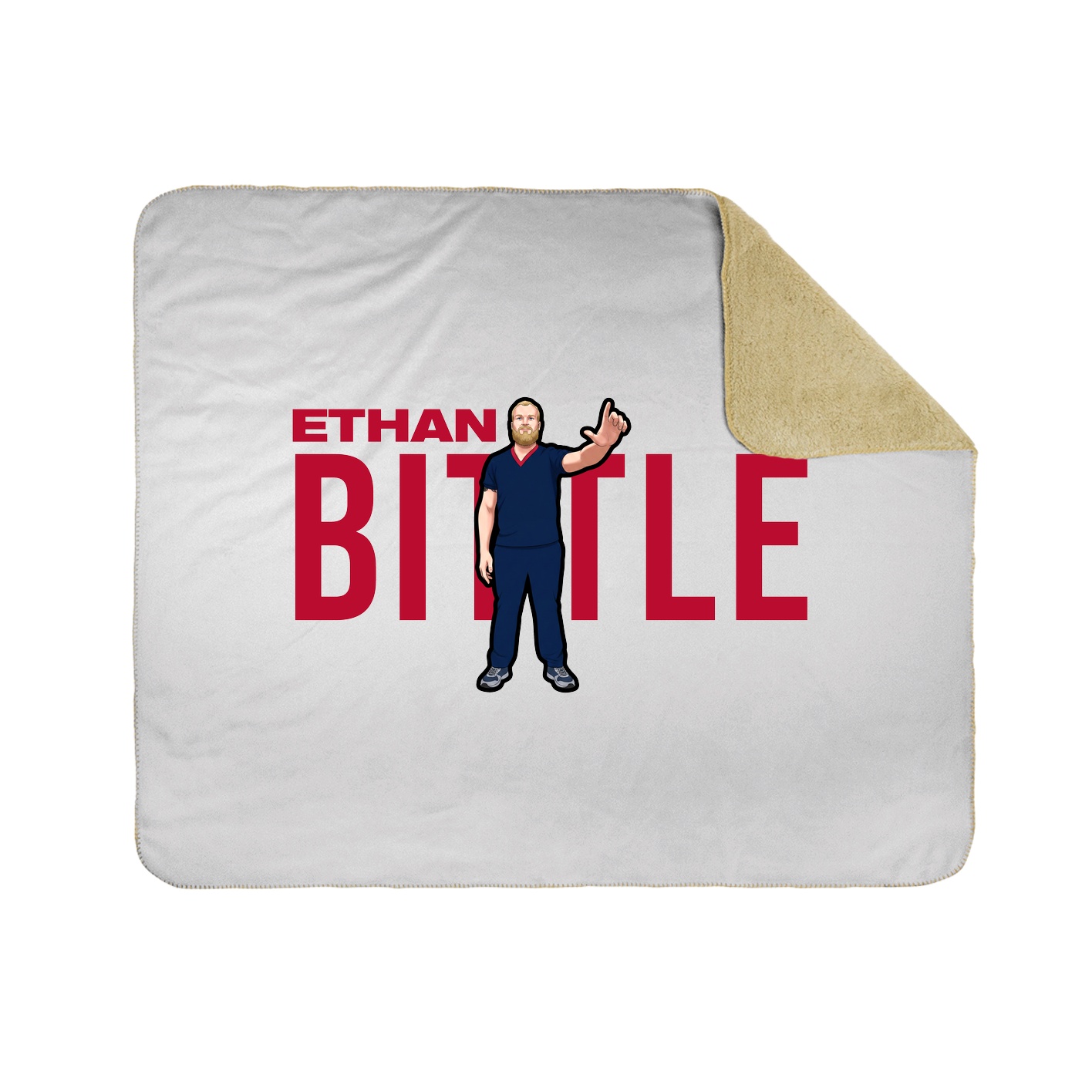 Throw Blanket — Player Name in White