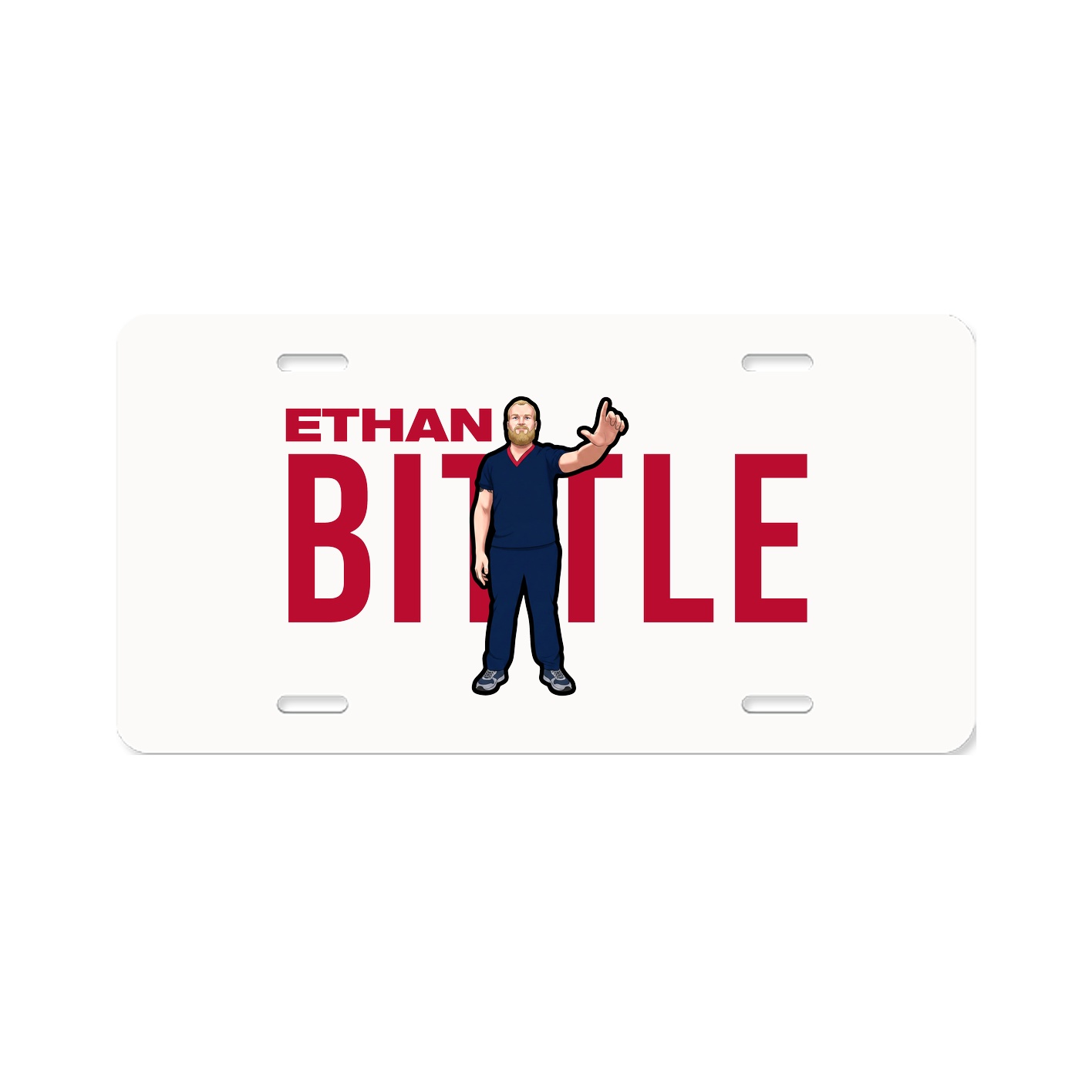 License Plate — Player Name in Classic