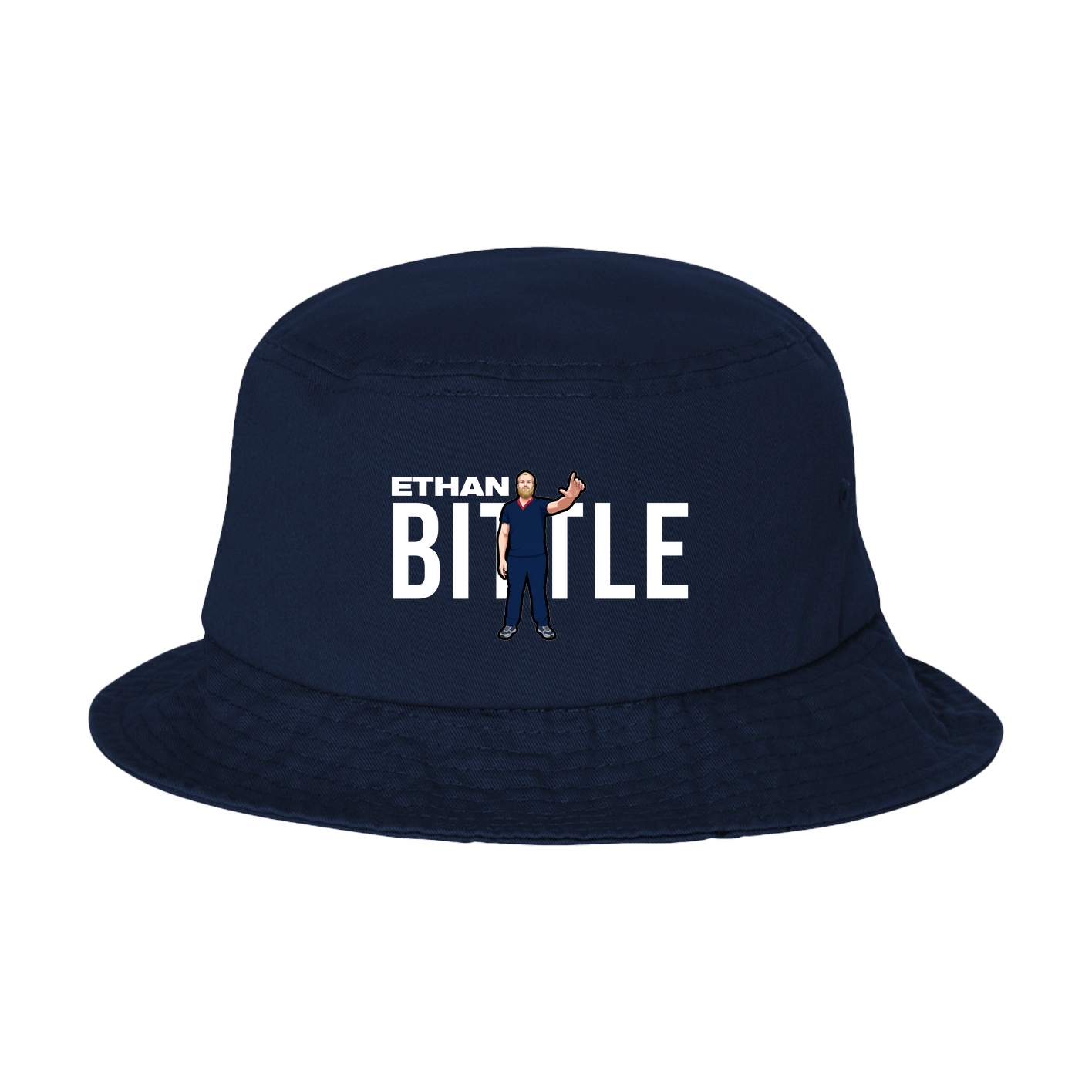 Bucket Cap — Player Name in Navy