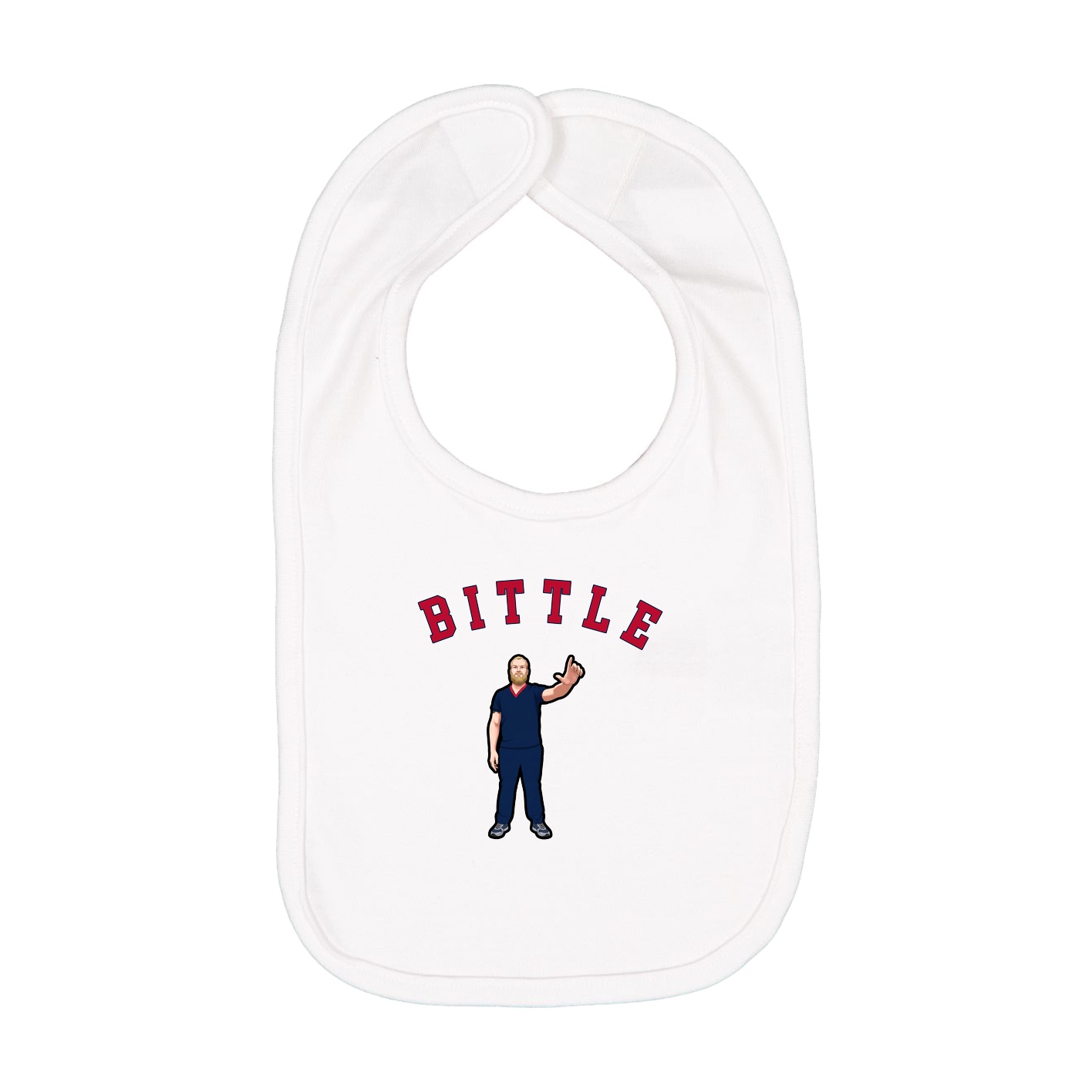 Infant Bib — Shirsey Arch in White