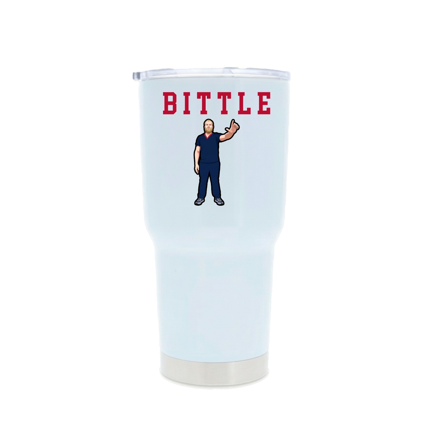 30oz Stainless Steel Tumbler — Shirsey in White