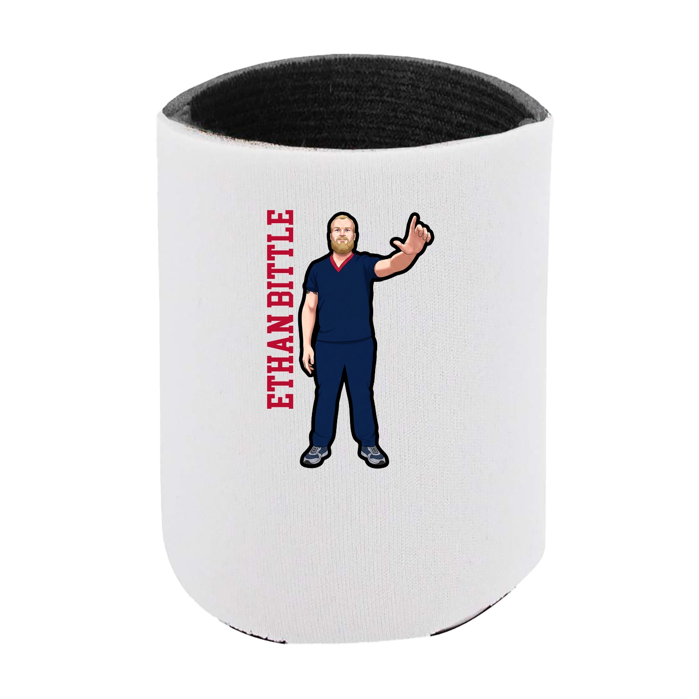 Can Holder — Name Vertical in White