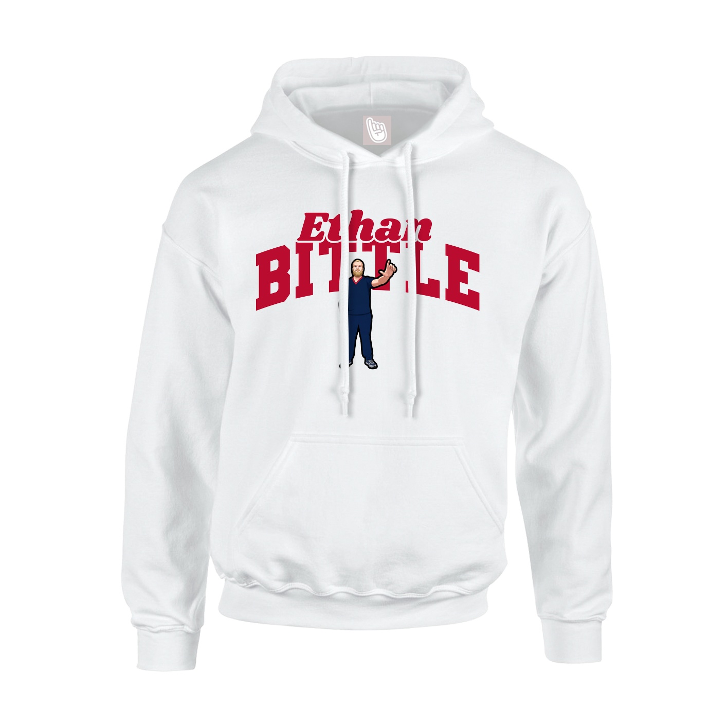 Youth Hoodie — Signature Arch in White