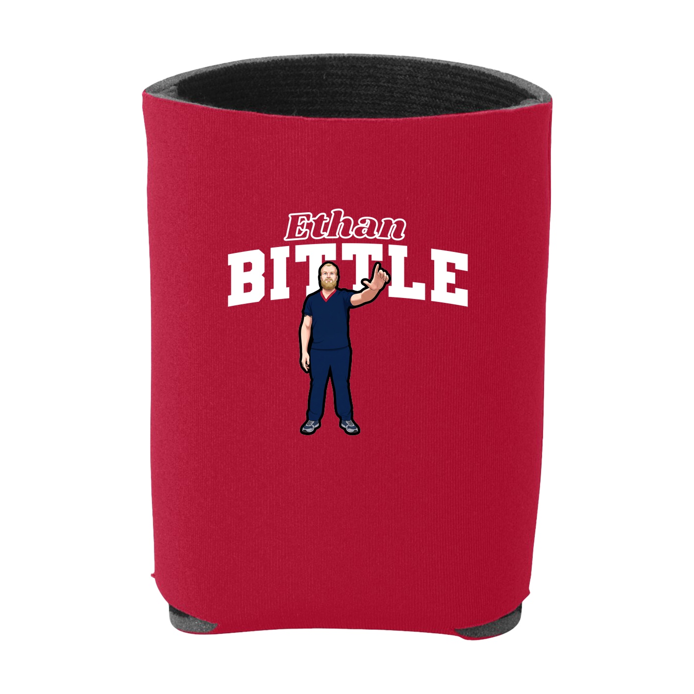 Can Holder — Name Arch in Red