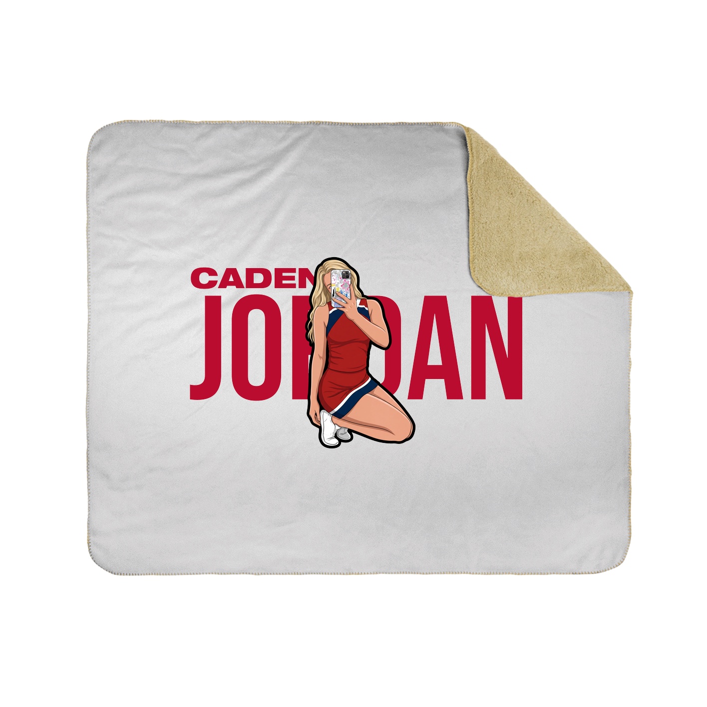 Throw Blanket — Player Name in White