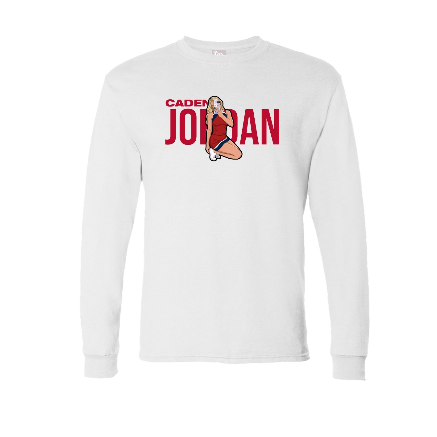 Long Sleeve Tee — Player Name in White