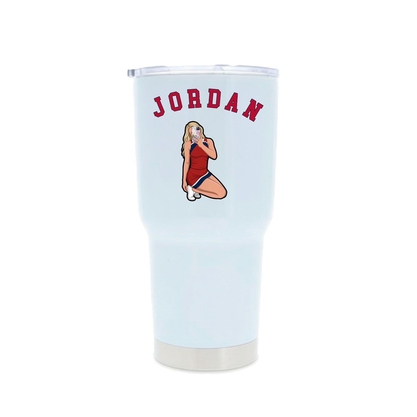 30oz Stainless Steel Tumbler — Shirsey Arch in White
