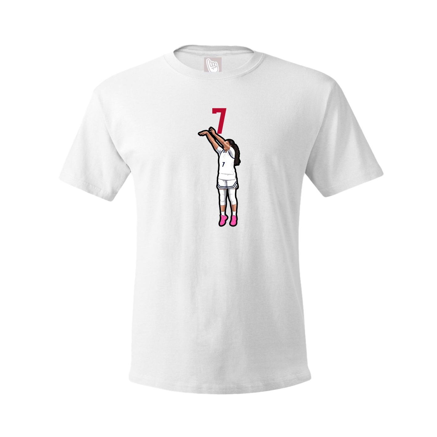 Youth Tee — Number Top in White