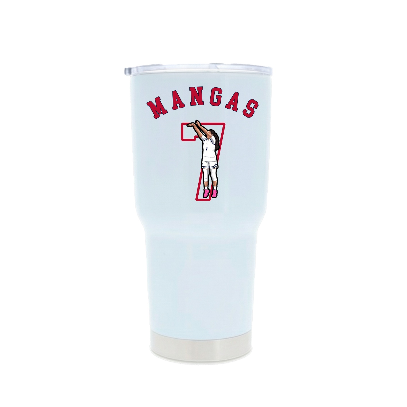 30oz Stainless Steel Tumbler — Shirsey Arch in White