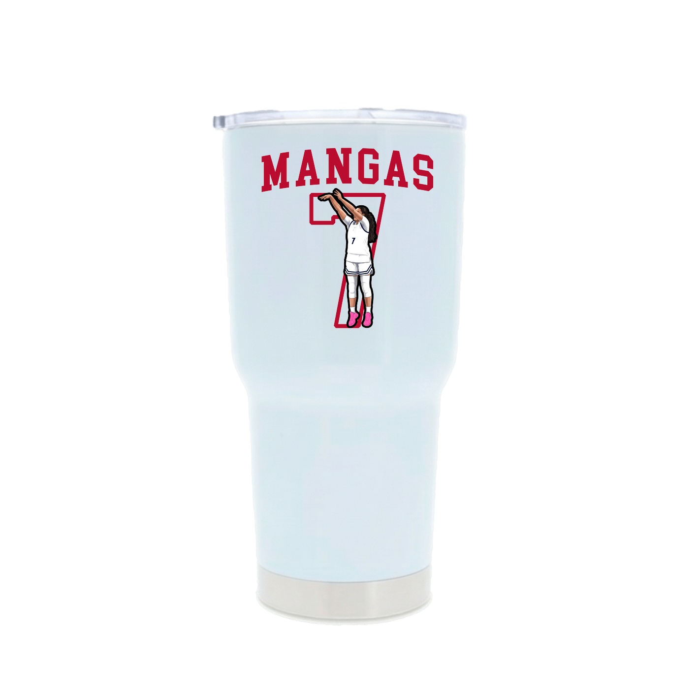 30oz Stainless Steel Tumbler — Shirsey in White