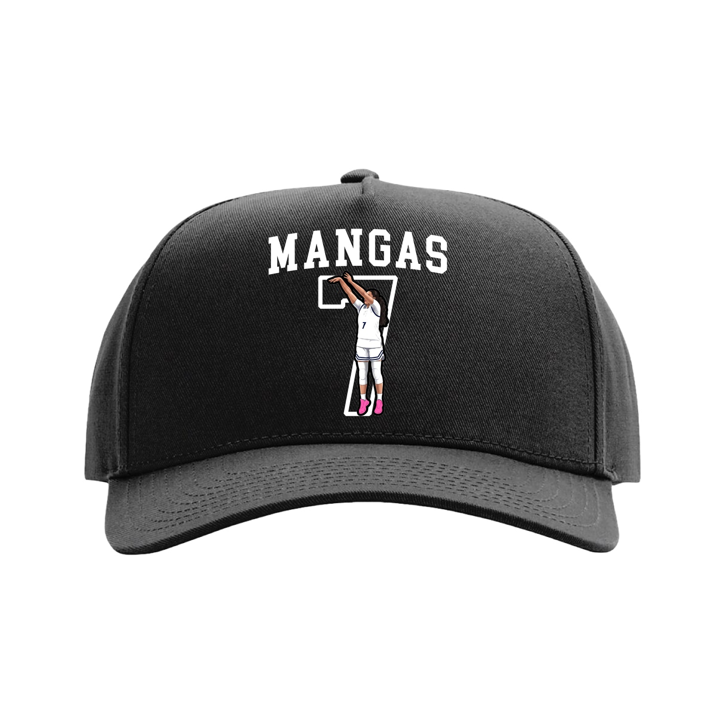 Full Fabric Five-Panel Champ Cap — Shirsey in Black