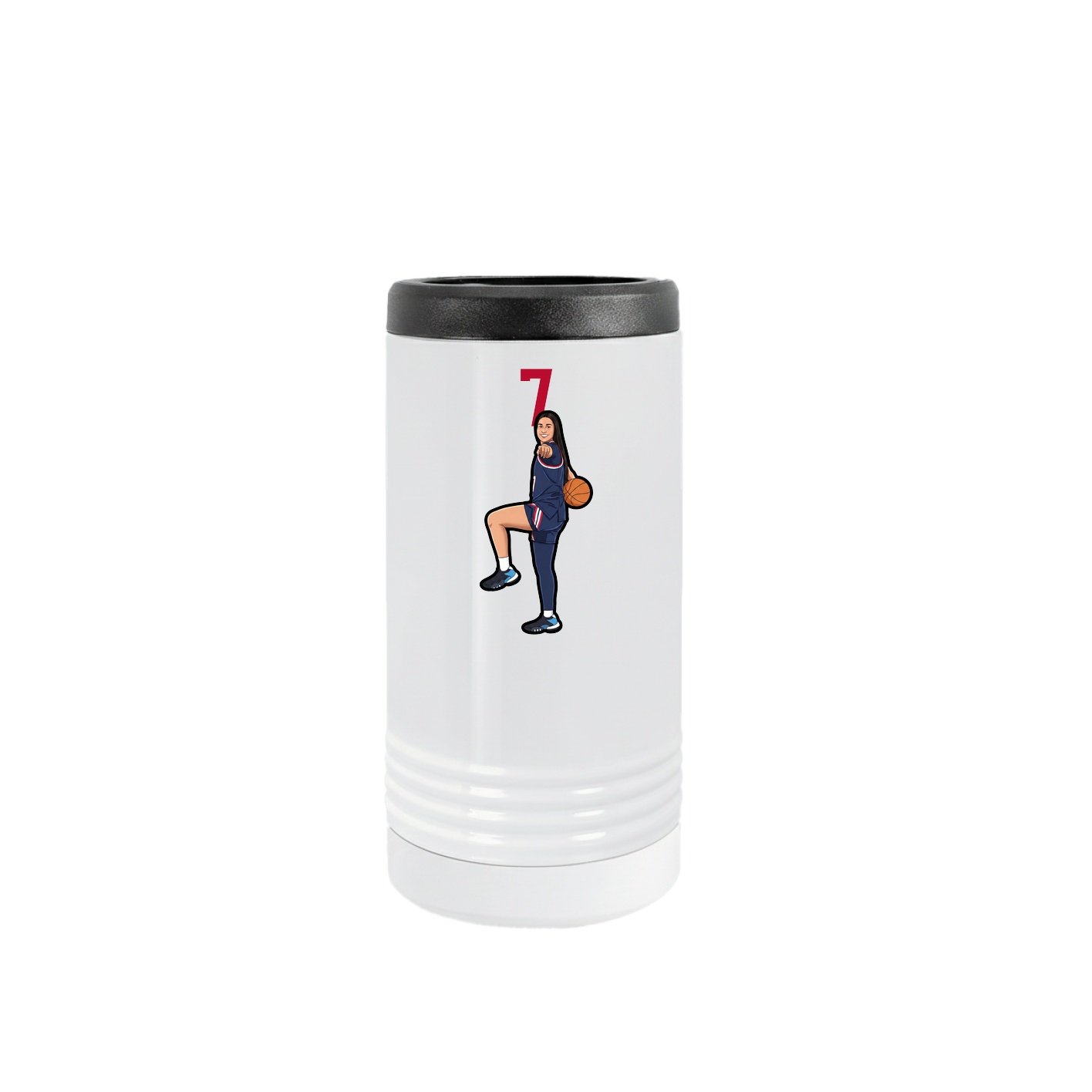 Slim Beverage Holder — Number Top in White