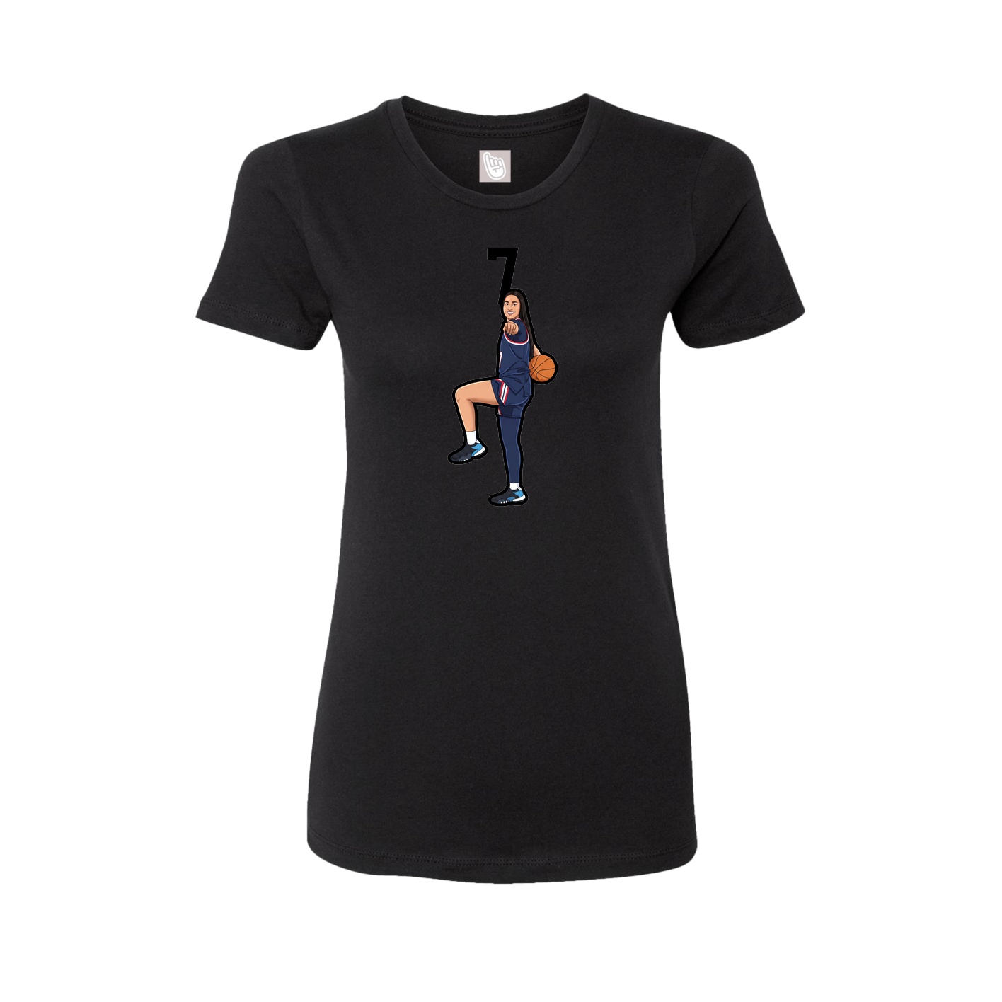Womens Tee — Number Top in Black