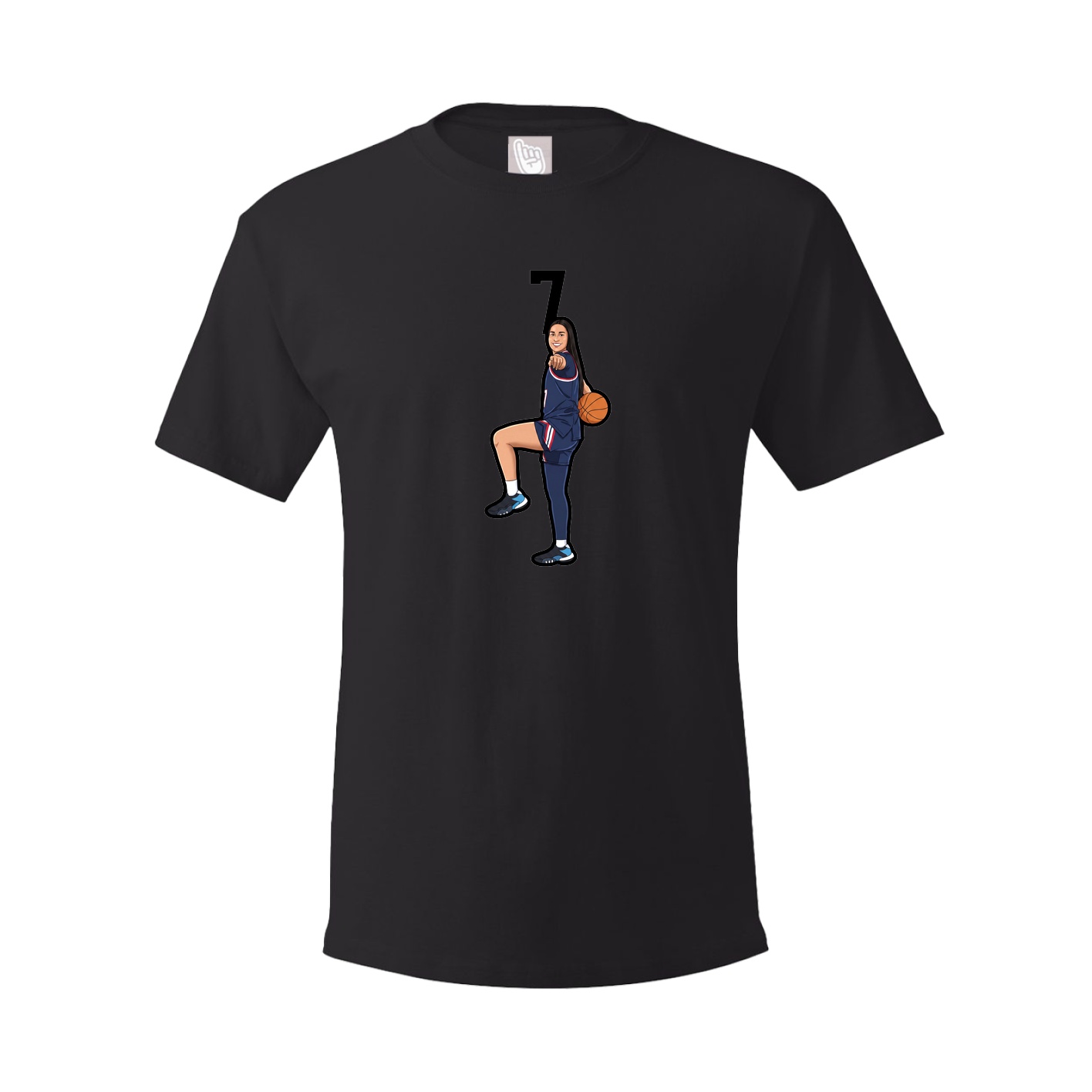 Youth Tee — Number Top in Black