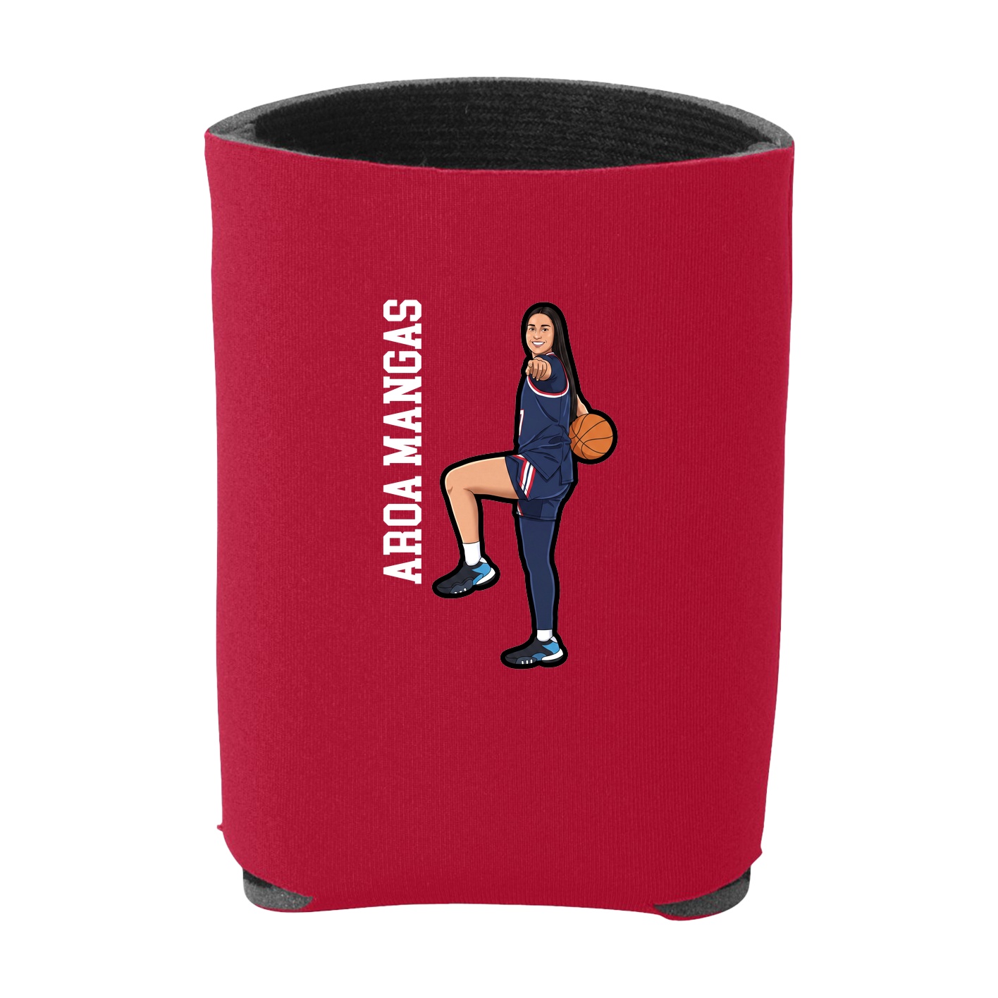 Can Holder — Name Vertical in Red