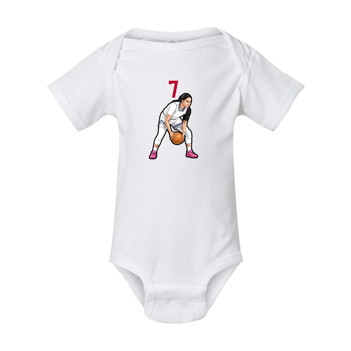 Baby Onesie — Number Top in White