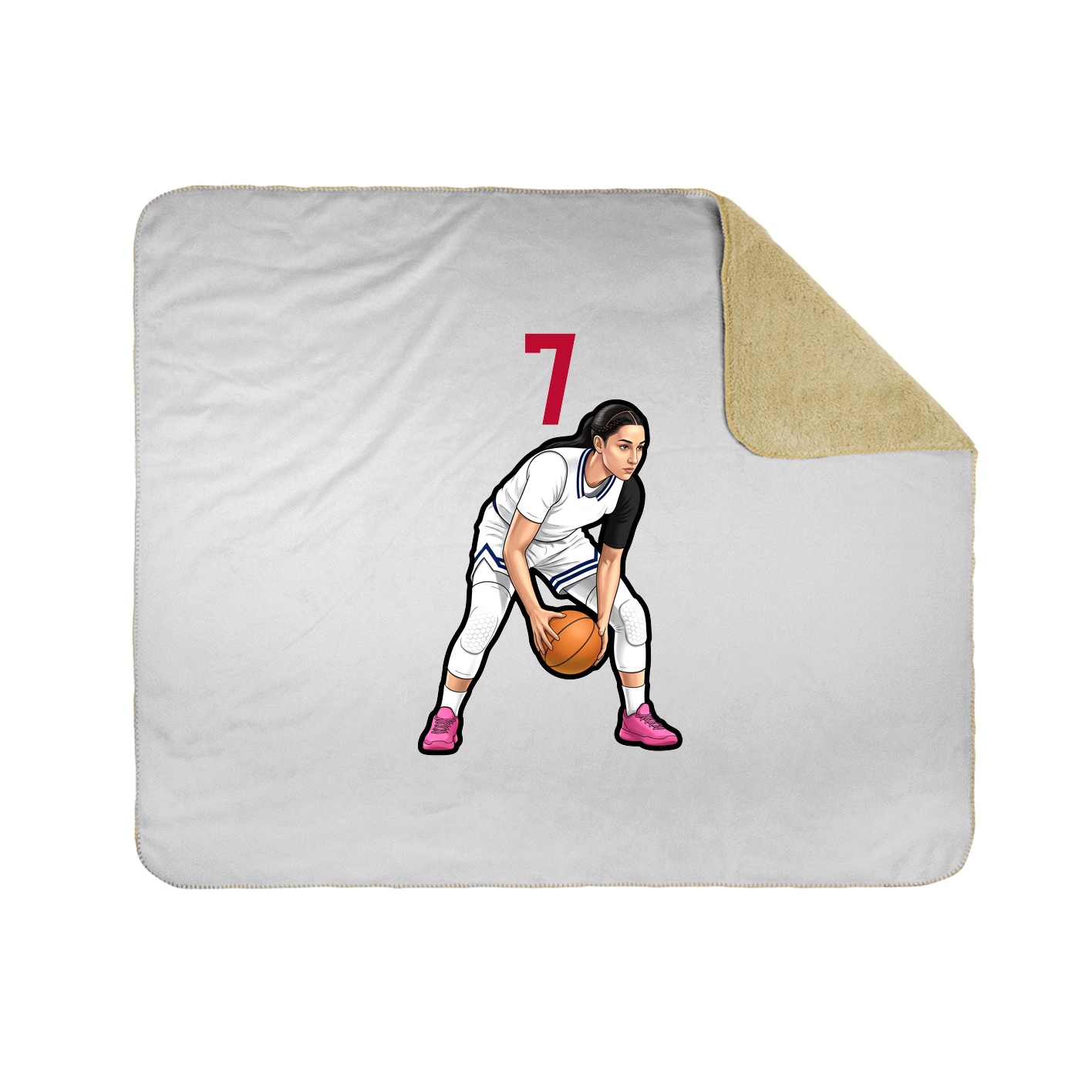 Throw Blanket — Number Top in White