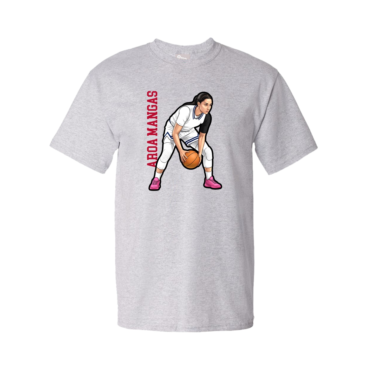 Tee — Name Vertical in Grey