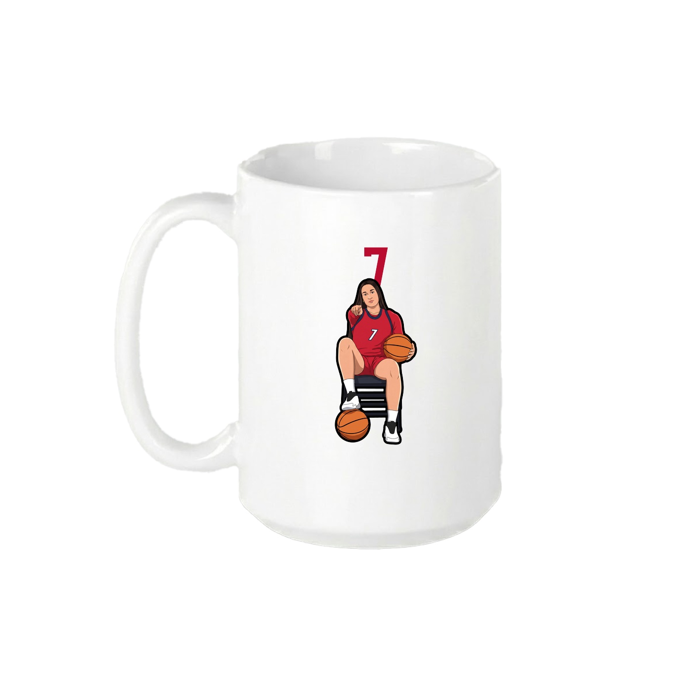 15oz Coffee Mug — Number Top in White