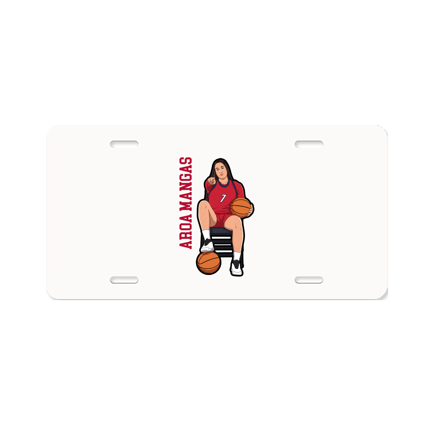License Plate — Name Vertical in Classic